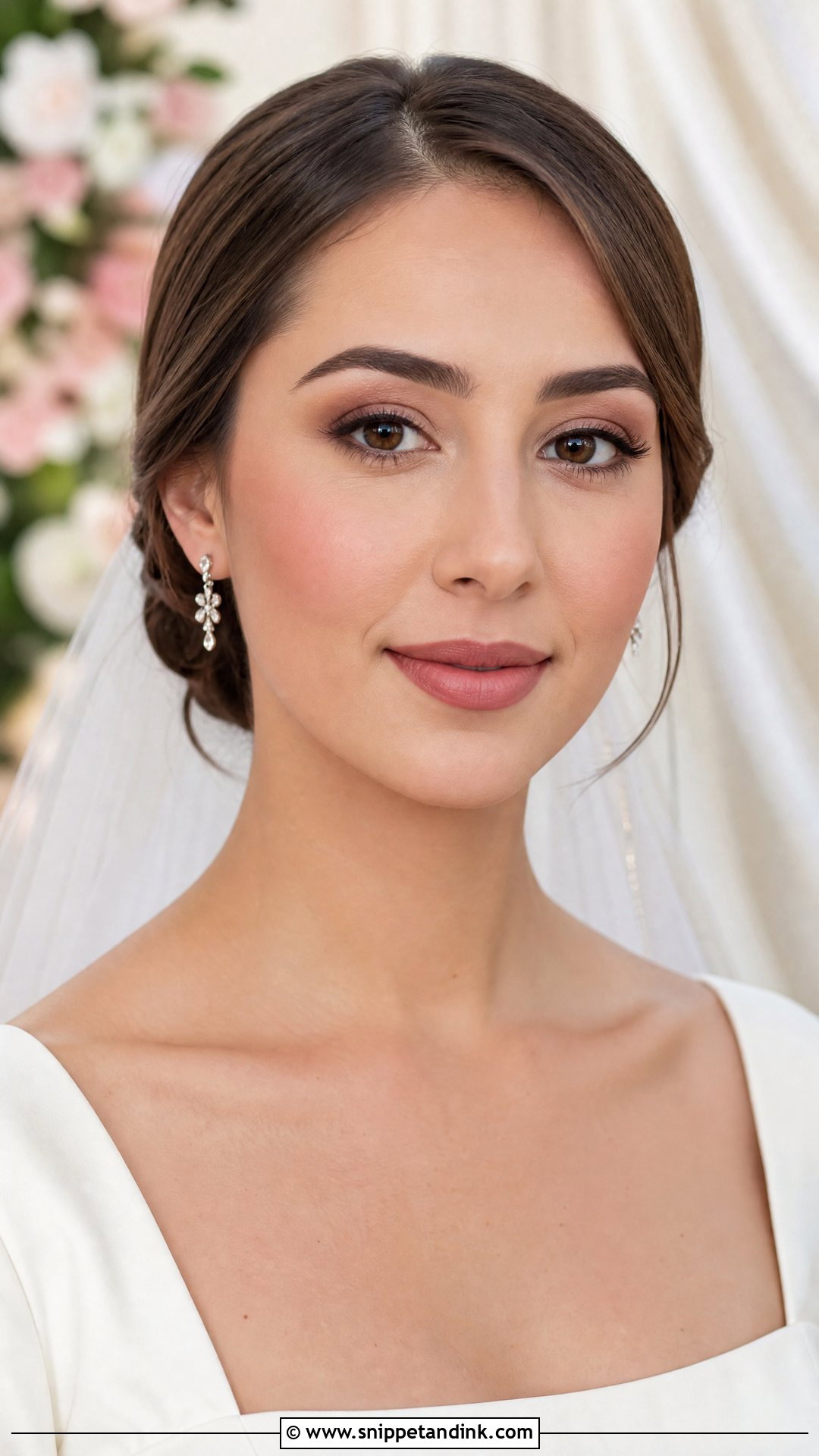 Matte Blush Bridal Makeup - Snippet and Ink - 20 Blush Bridal Makeup Ideas