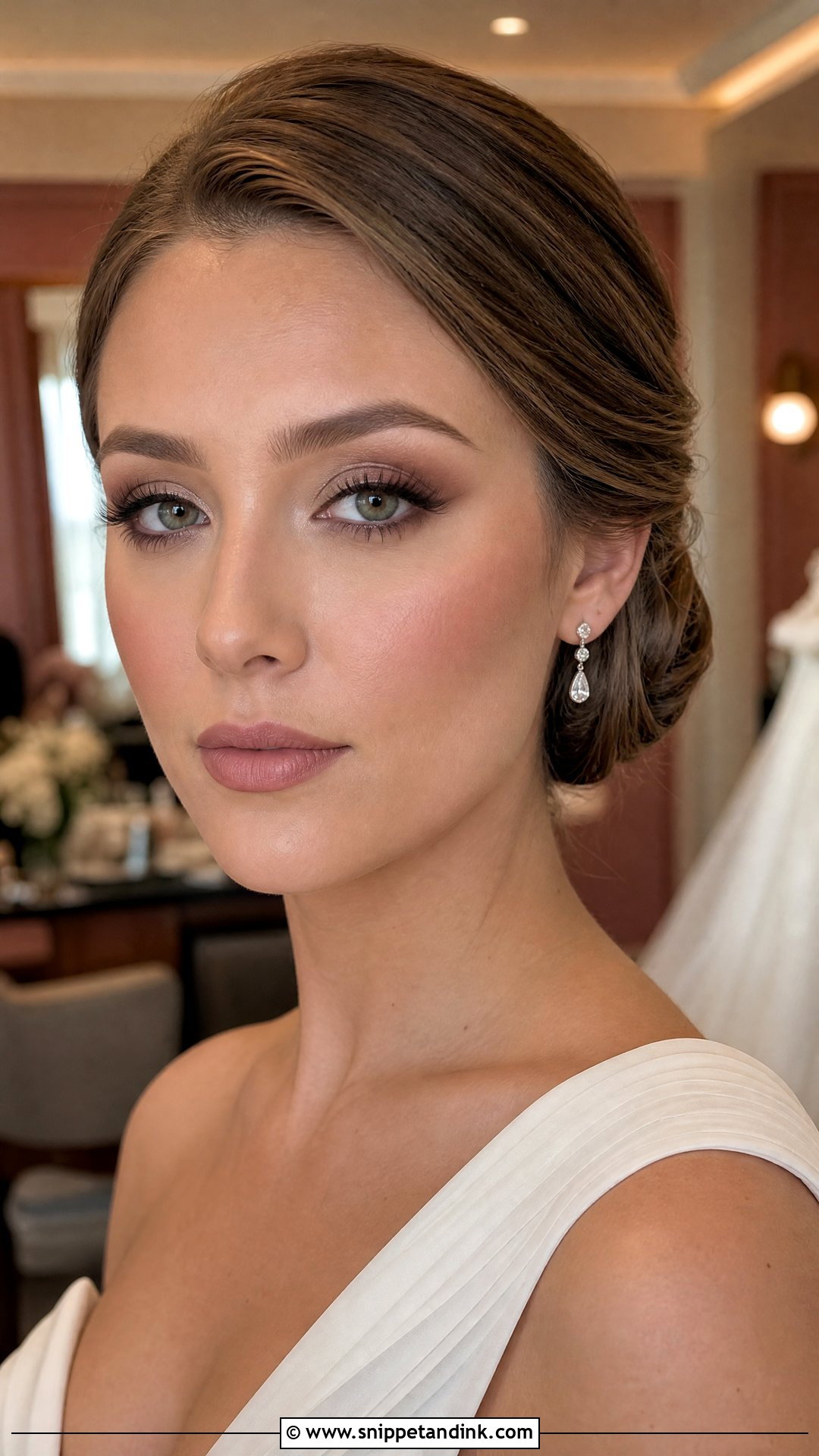 Matte Blushing Bride Makeup - Snippet and Ink - 20 Blushing Bride Makeup Ideas