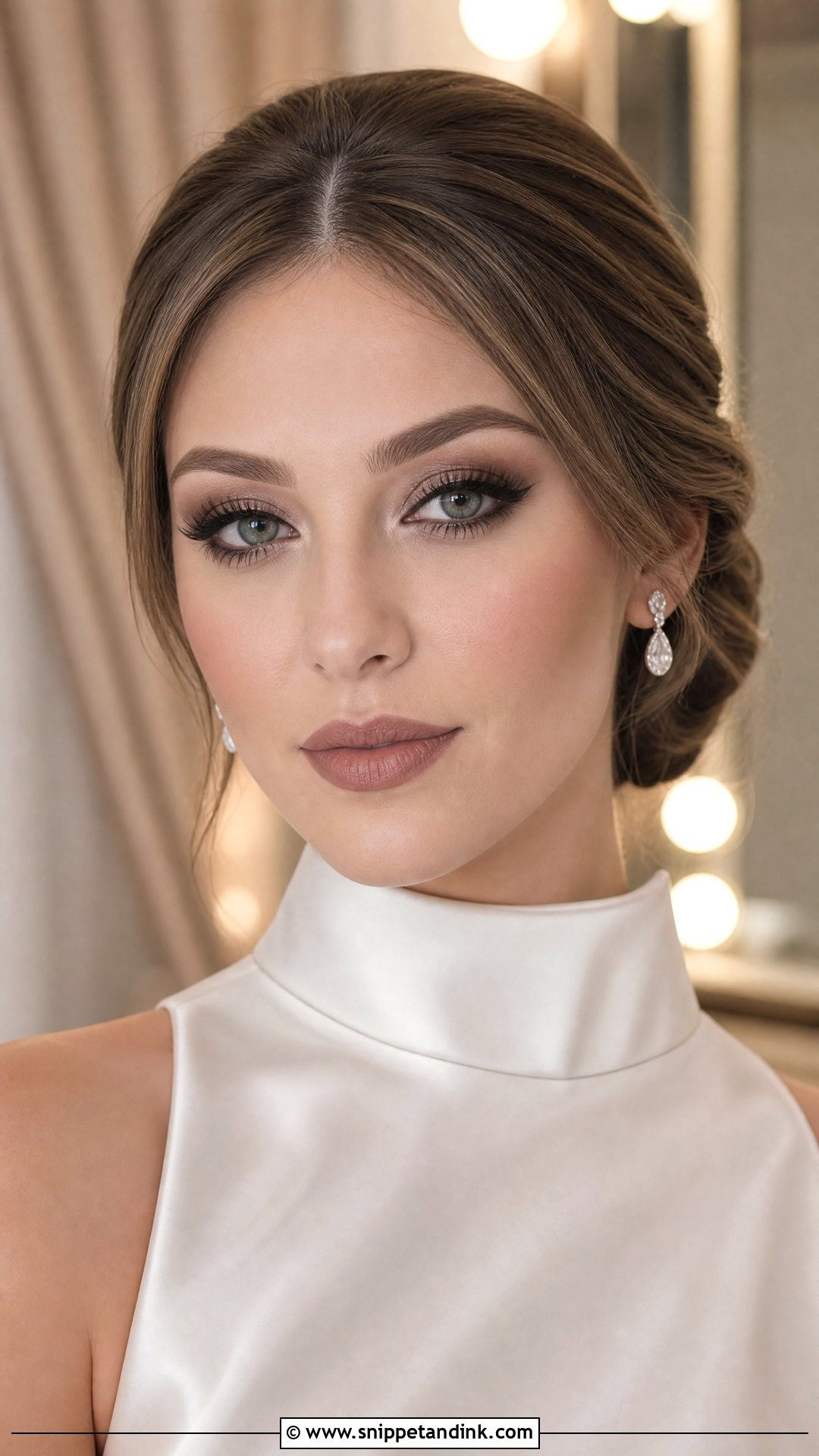 Matte Bridal Glam Makeup - Snippet and Ink - 25 Wedding Glam Makeup Brides