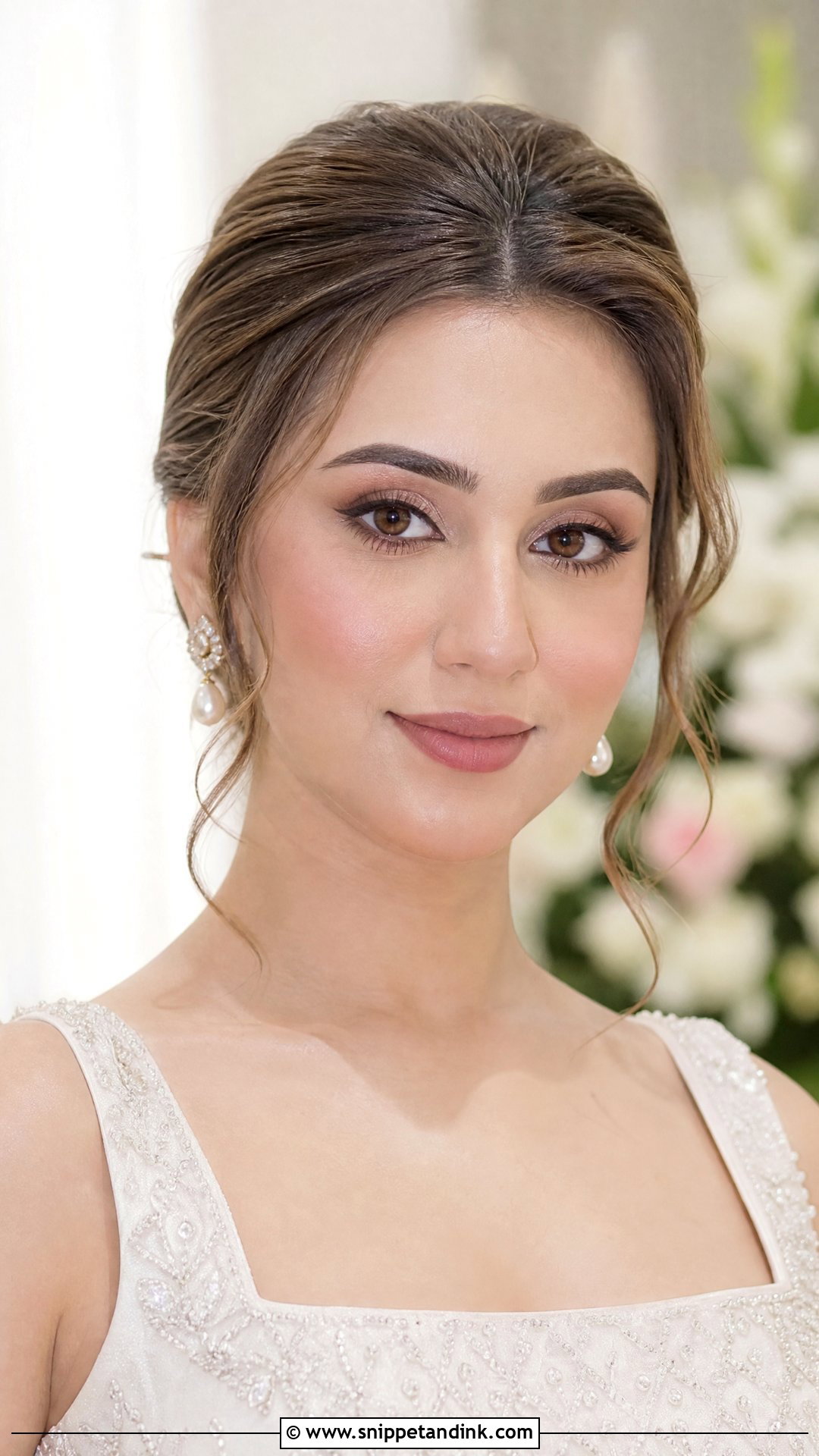 Matte Bridal Makeup For Brown Eyes - Snippet and Ink - 20 Brown Eye Bridal Makeup Ideas