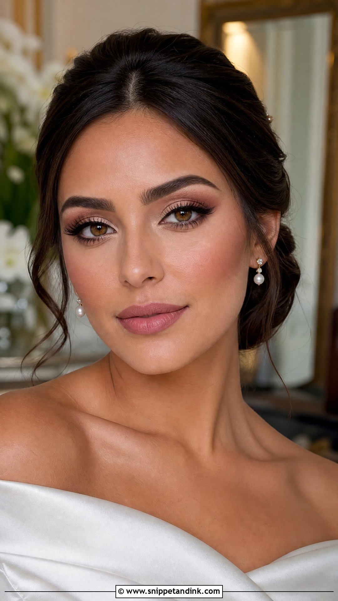 Matte Bridal Makeup For Brown Eyes - Snippet and Ink - 20 Glam Bridal Makeup for Brown Eyes