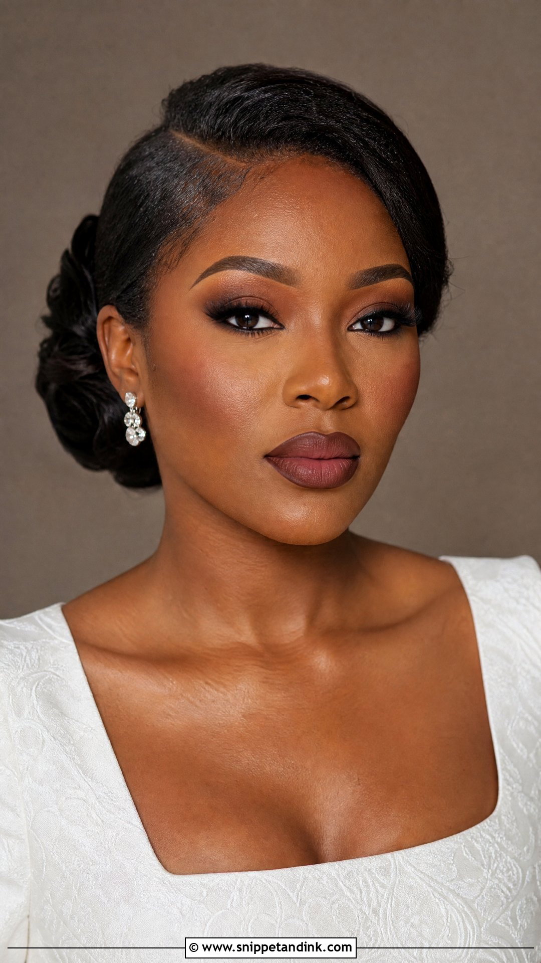 Matte Bridal Makeup For Dark Skin - Snippet and Ink - 20 Dark Skin Bridal Makeup Ideas