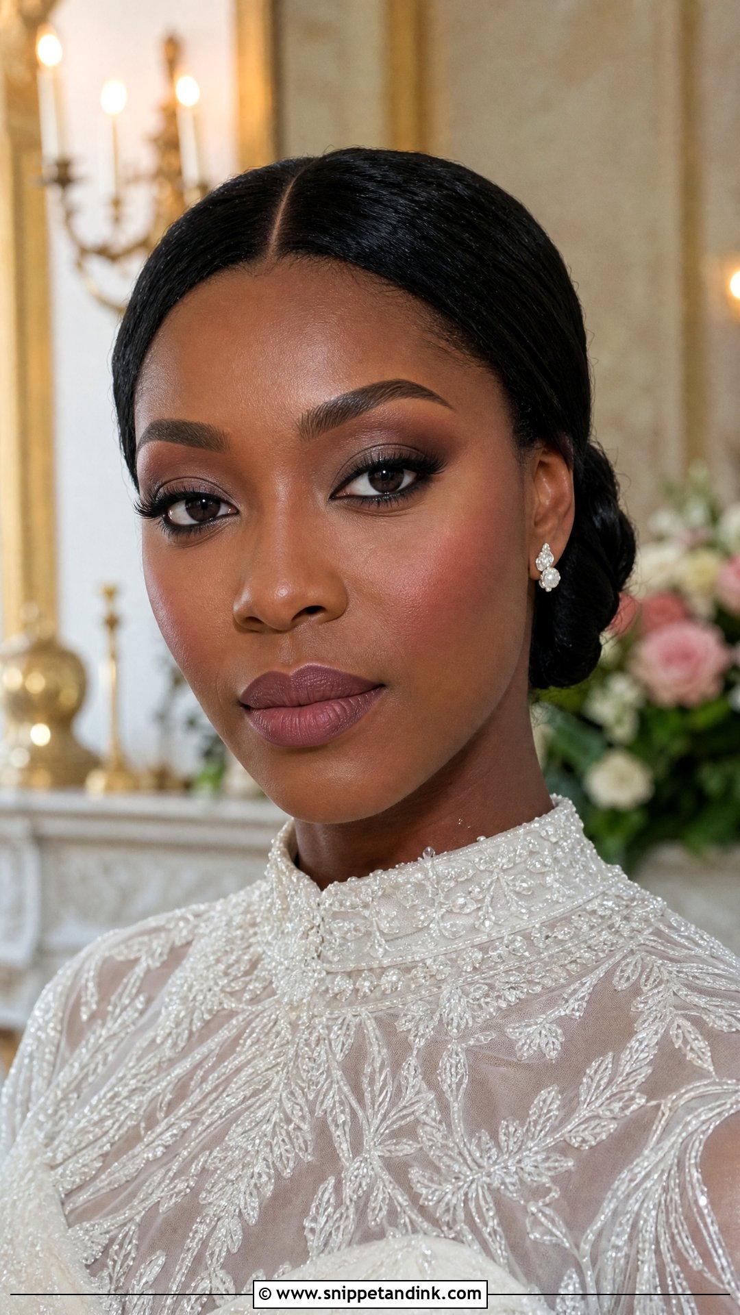 Matte Bridal Makeup For Dark Skin - Snippet and Ink - 20 Bridal Makeup for Dark Skin Ideas