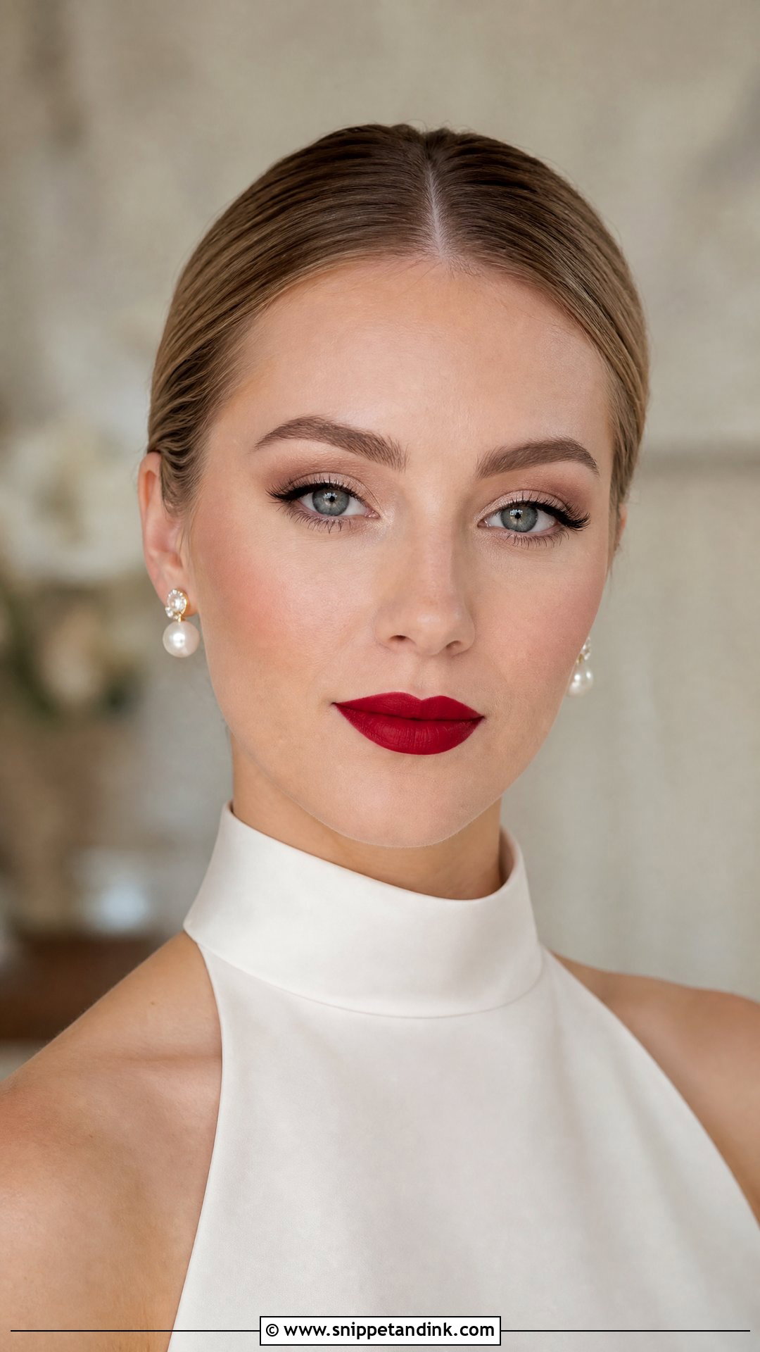Matte Bridal Makeup With Red Lips - Snippet and Ink - 30 Bridal Makeup Red Lips