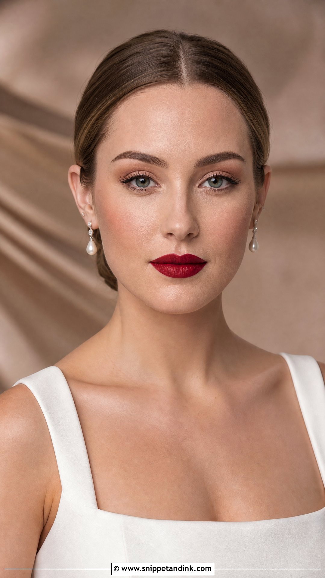 Matte Bridal Makeup With Red Lips - Snippet and Ink - 25 Bridal Makeup with Red Lips