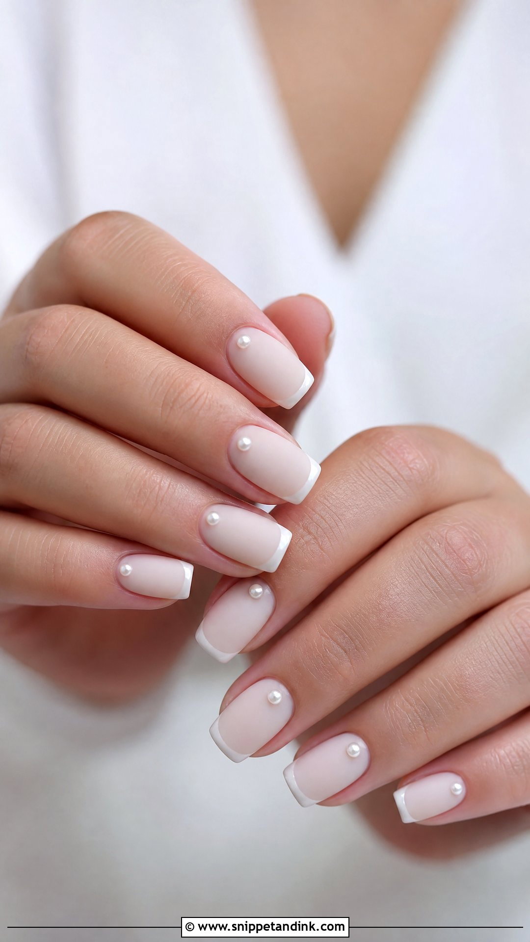 Matte Bridal Nails - Snippet and Ink - 35 Bridal Nail Art Ideas