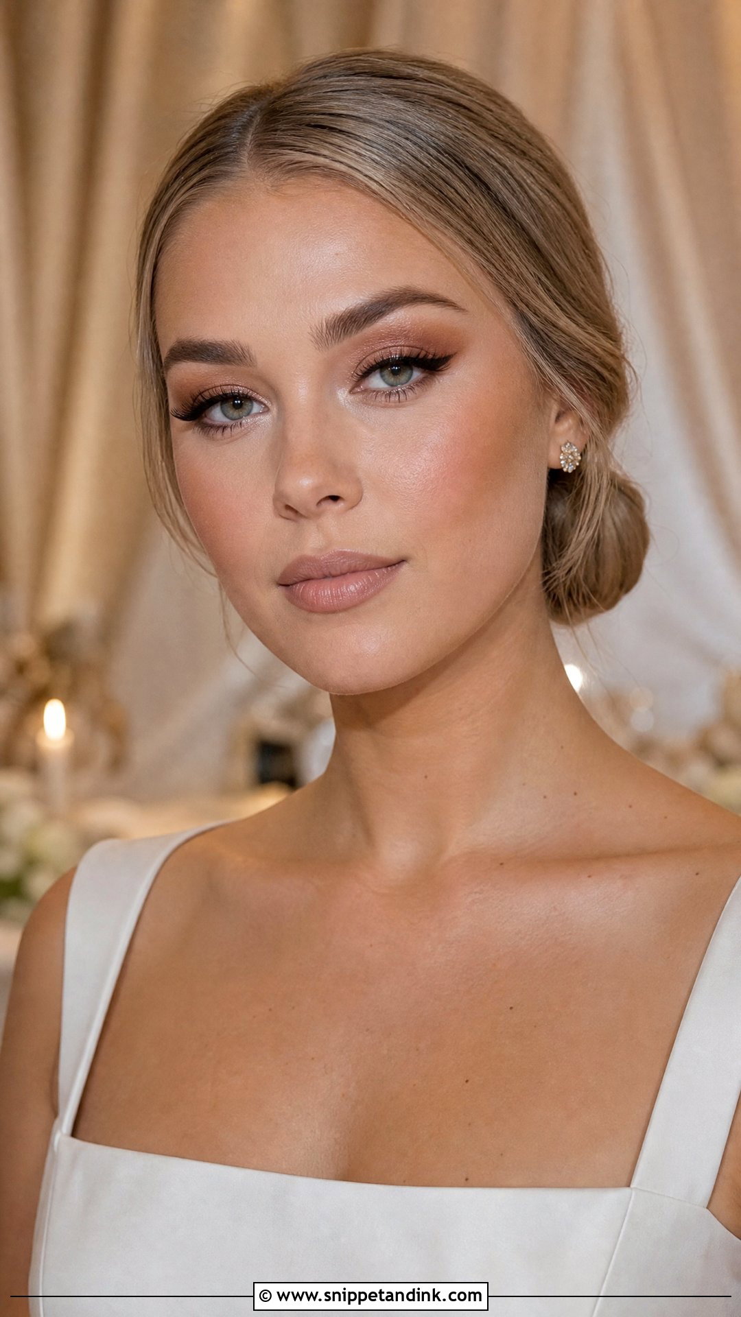 Matte Bronzy Bridal Makeup - Snippet and Ink - 20 Bronzy Bridal Makeup Ideas