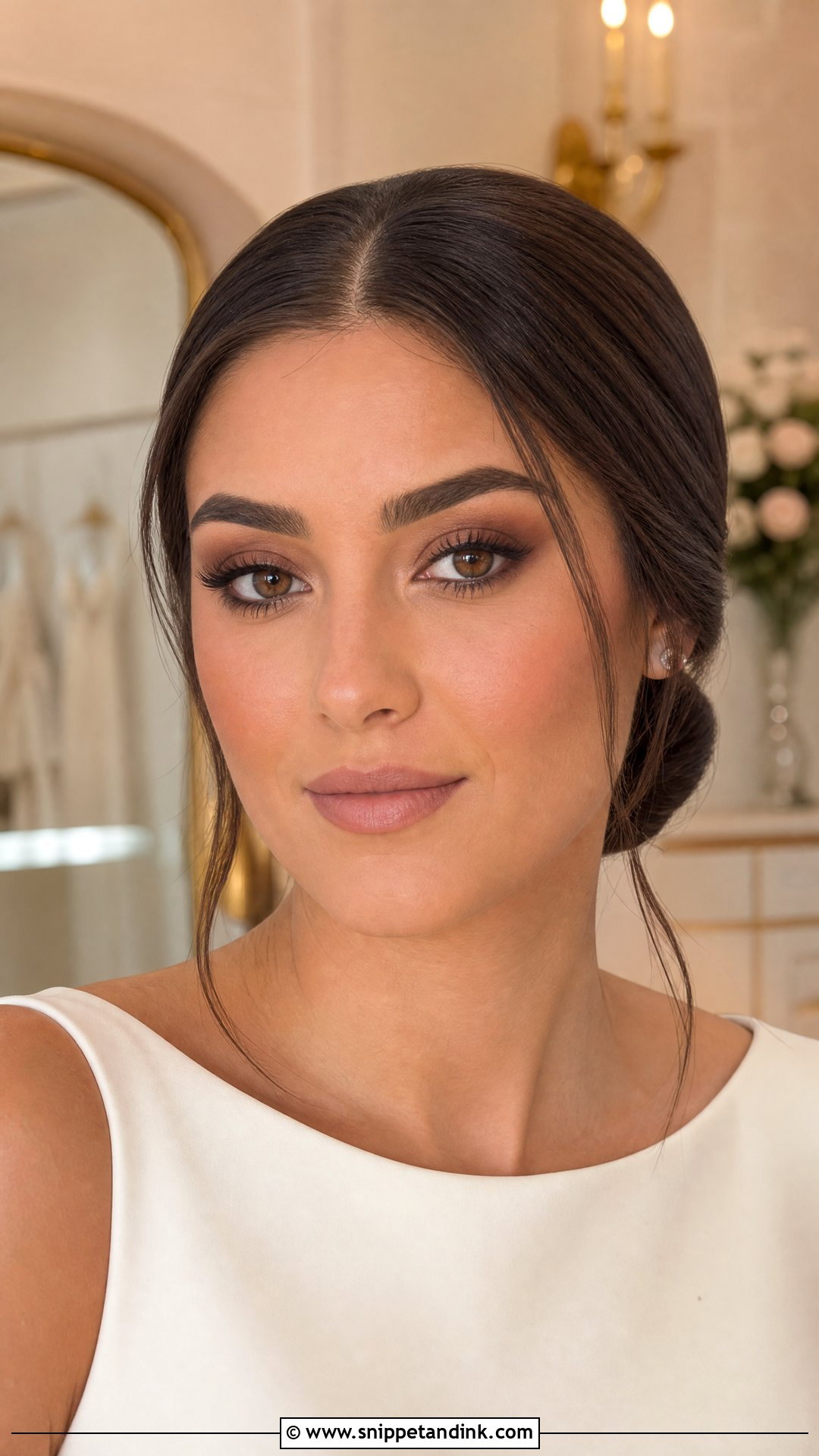 Matte Brown Bridal Makeup For Brown Eyes - Snippet and Ink - 20 Bridal Wedding Makeup for Brown Eyes