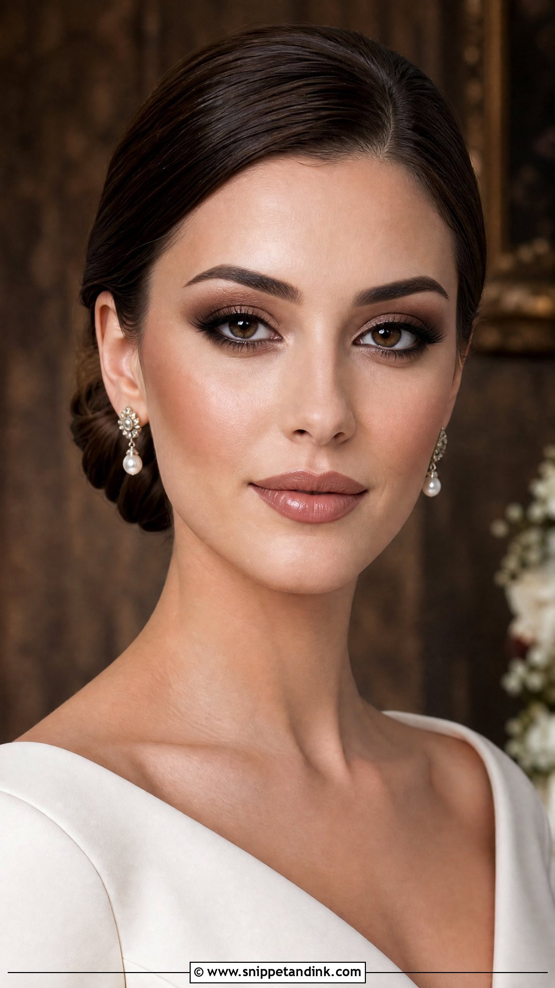 Matte Brown Smokey Wedding Makeup For Brown Eyes - Snippet and Ink - 20 Glam Wedding Makeup for Brown Eyes