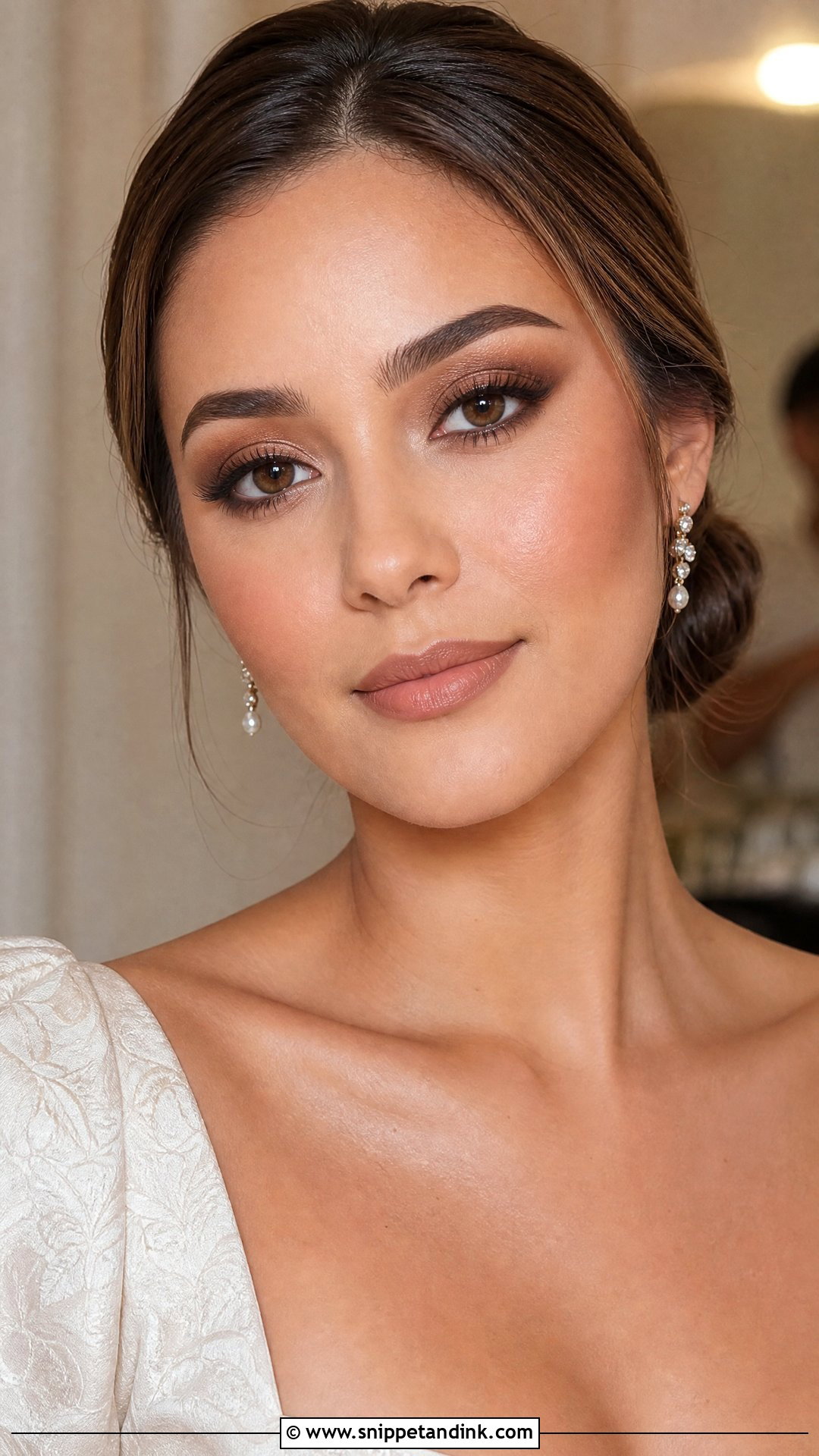 Matte Brown Wedding Smokey Eye - Snippet and Ink - 20 Wedding Smokey Eye Ideas