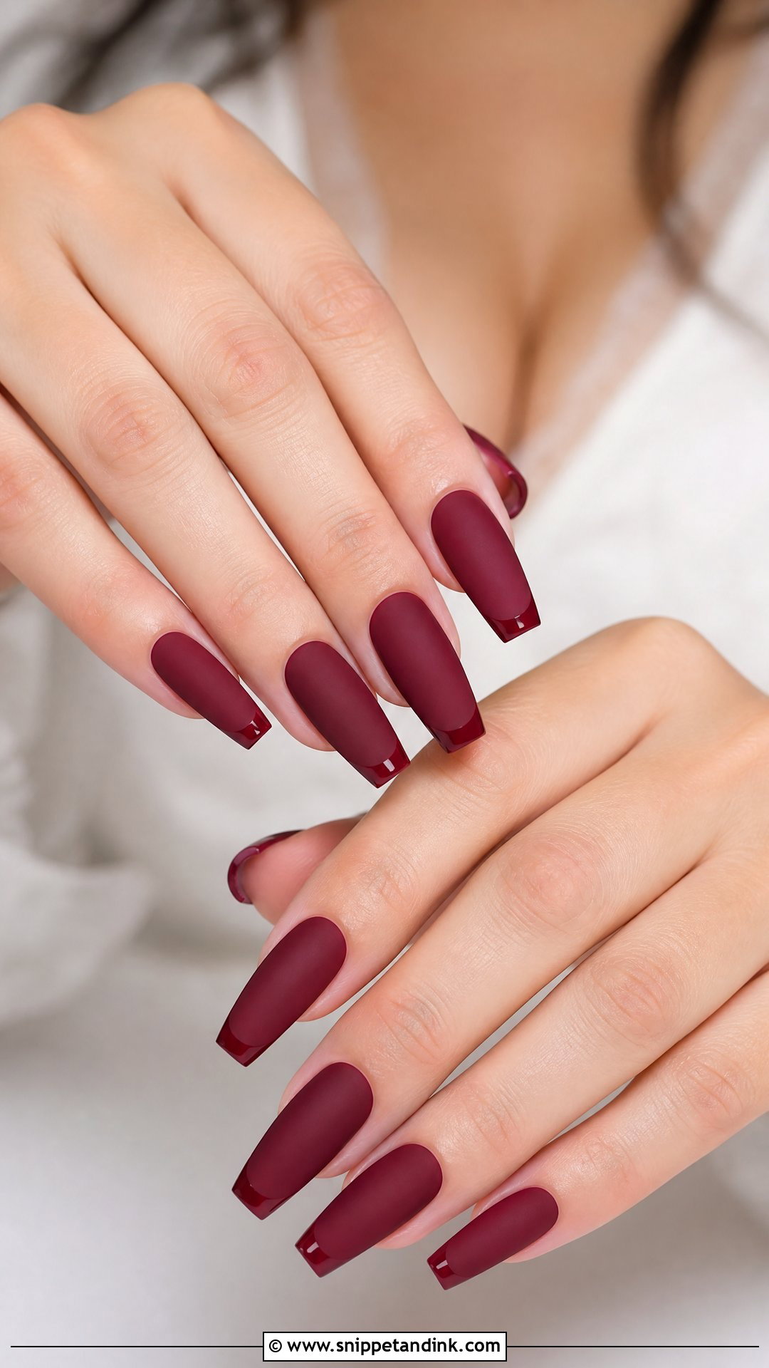 Matte Burgundy Wedding Nails - Snippet and Ink - 25 Burgundy Wedding Nails