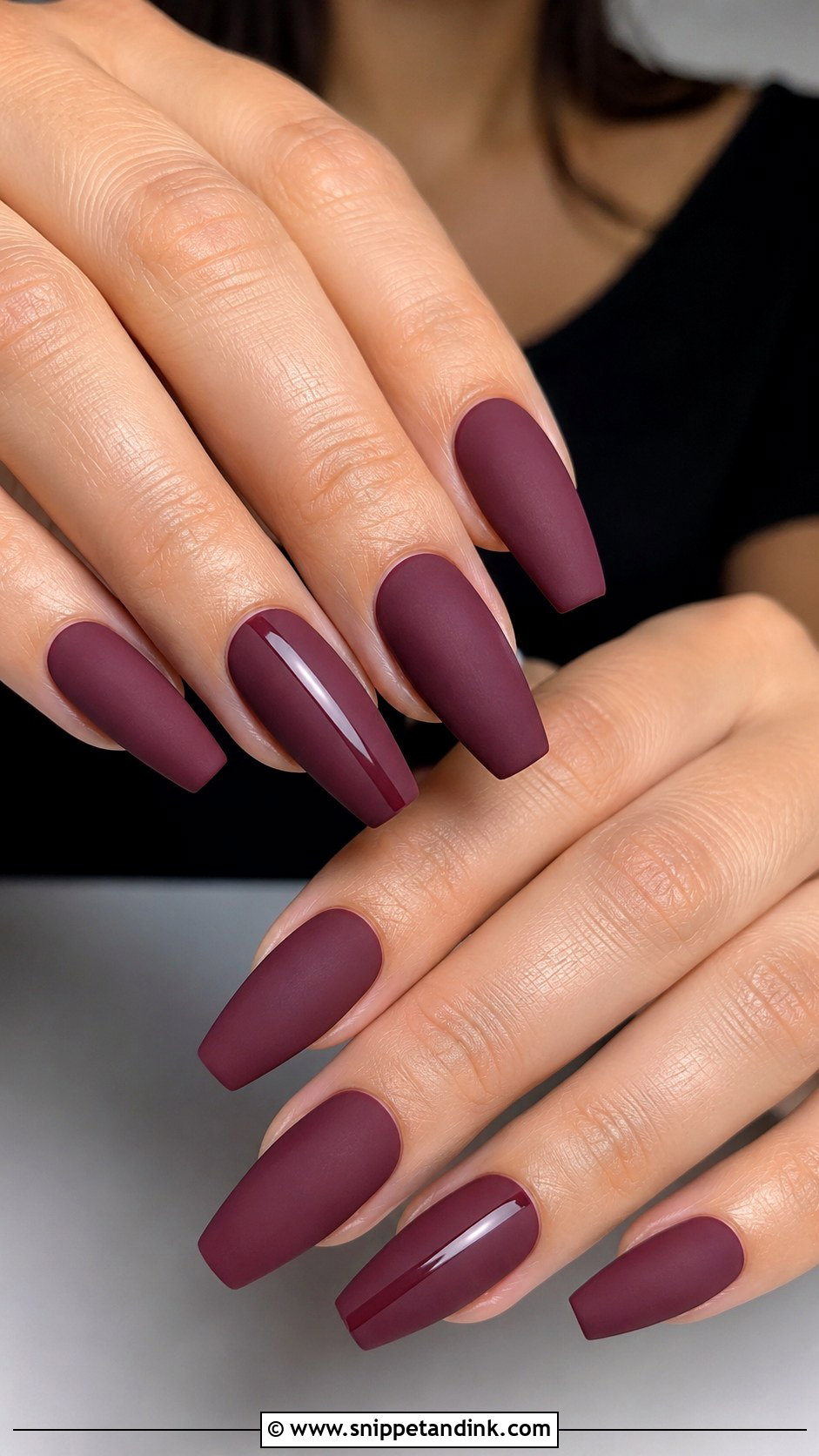 Matte Burgundy Wedding Nails - Snippet and Ink - 20 Burgundy Wedding Nails Brides