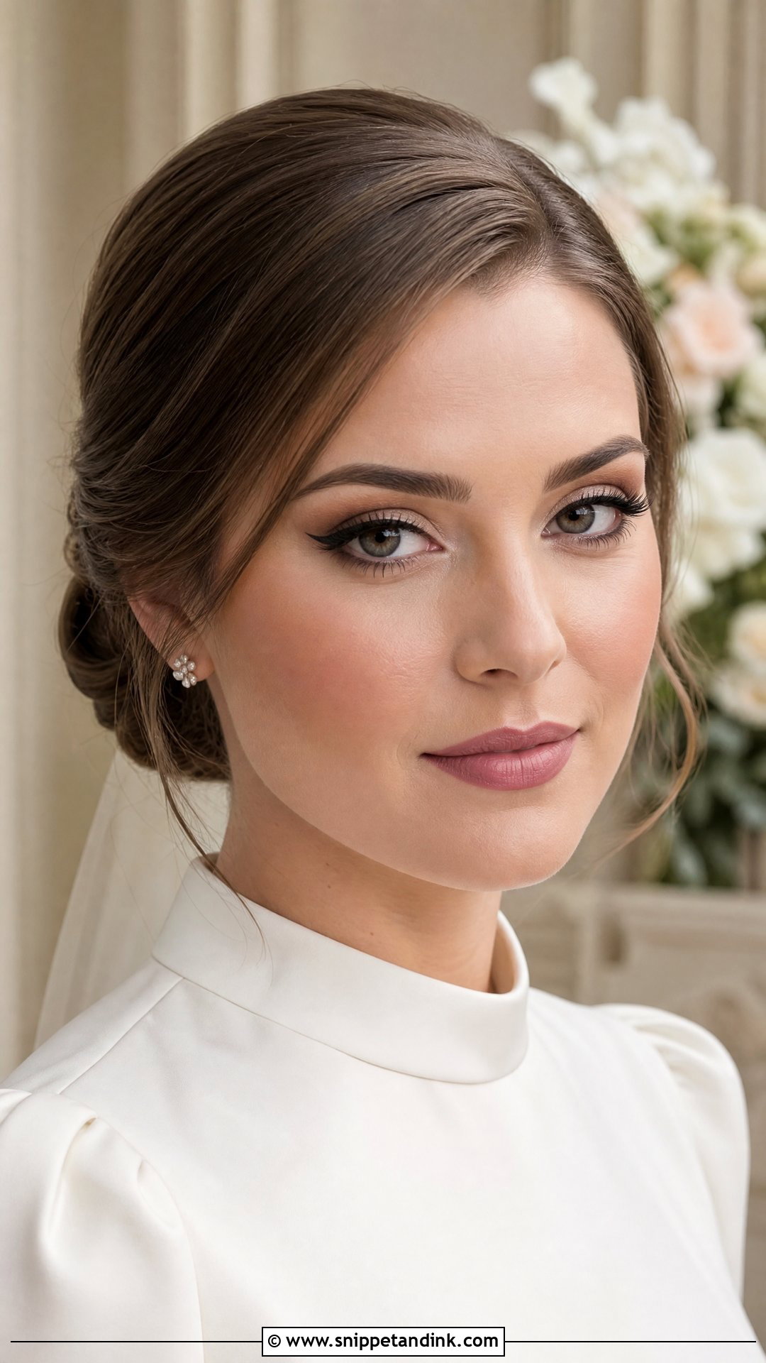 Matte Cat Eye Bridal Makeup - Snippet and Ink - 20 Cat Eye Bridal Makeup Ideas