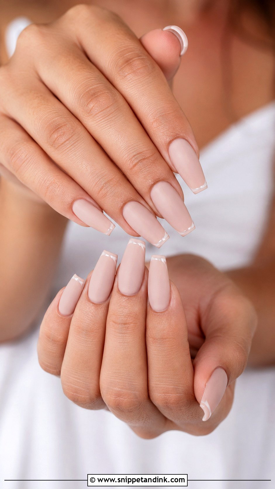 Matte Coffin Wedding Nails - Snippet and Ink - 20 Coffin Shape Wedding Nails for Bride