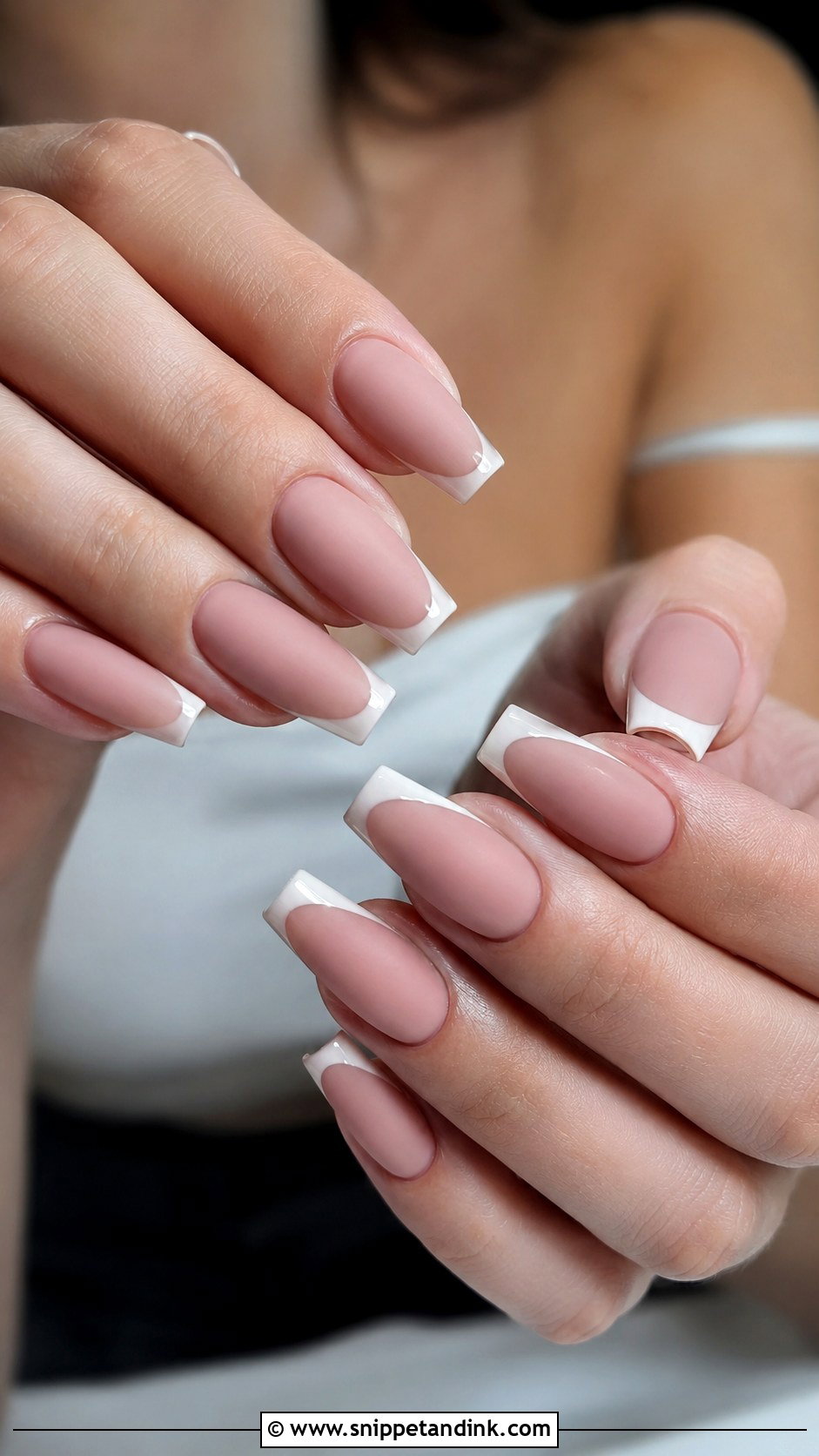 Matte Coffin Wedding Nails - Snippet and Ink - 20 Coffin Wedding Nails for Bride