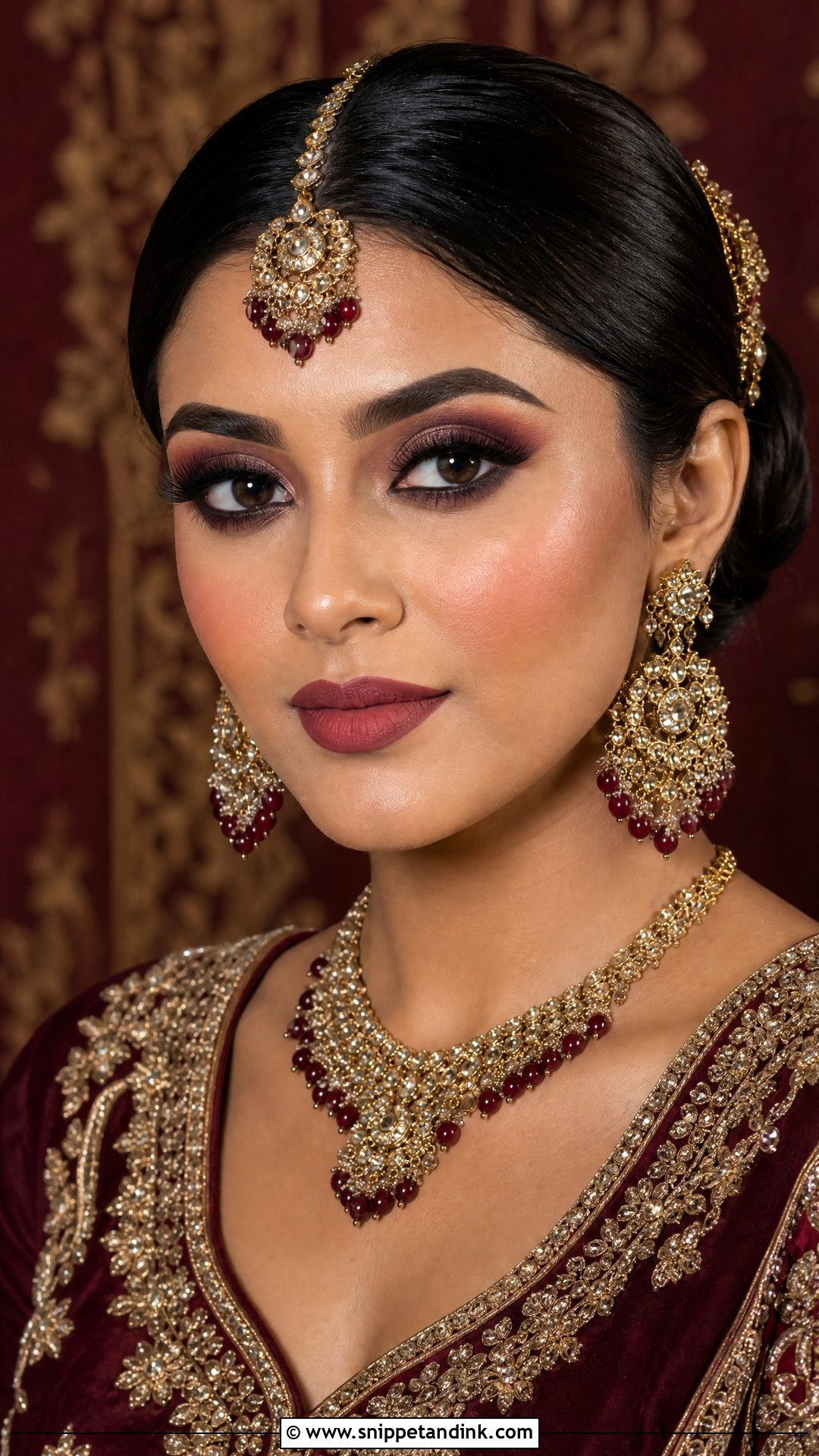 Matte Desi Bridal Makeup - Snippet and Ink - 25 Desi Bridal Makeup Ideas