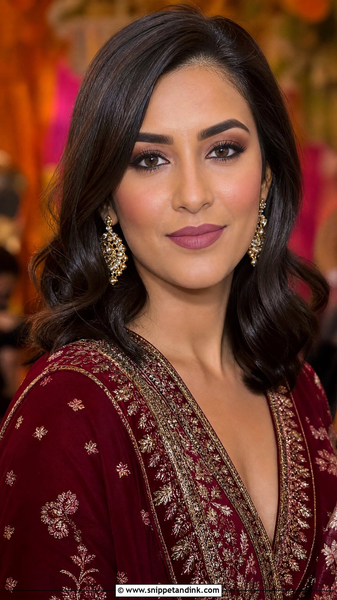 Matte Desi Wedding Guest Makeup - Snippet and Ink - 20 Desi Wedding Guest Makeup Ideas