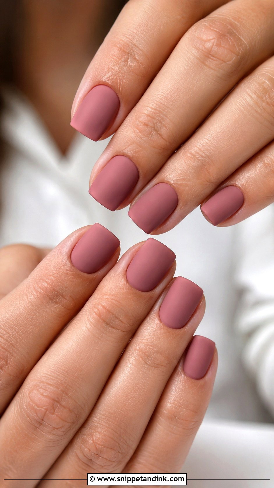 Matte Dusty Rose Wedding Nails - Snippet and Ink - 20 Dusty Rose Wedding Nails