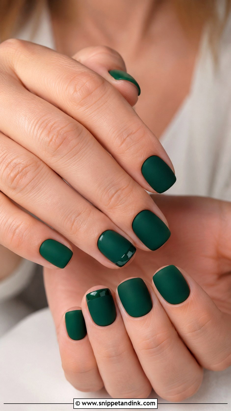 Matte Emerald Green Wedding Nails - Snippet and Ink - 20 Emerald Green Wedding Nails