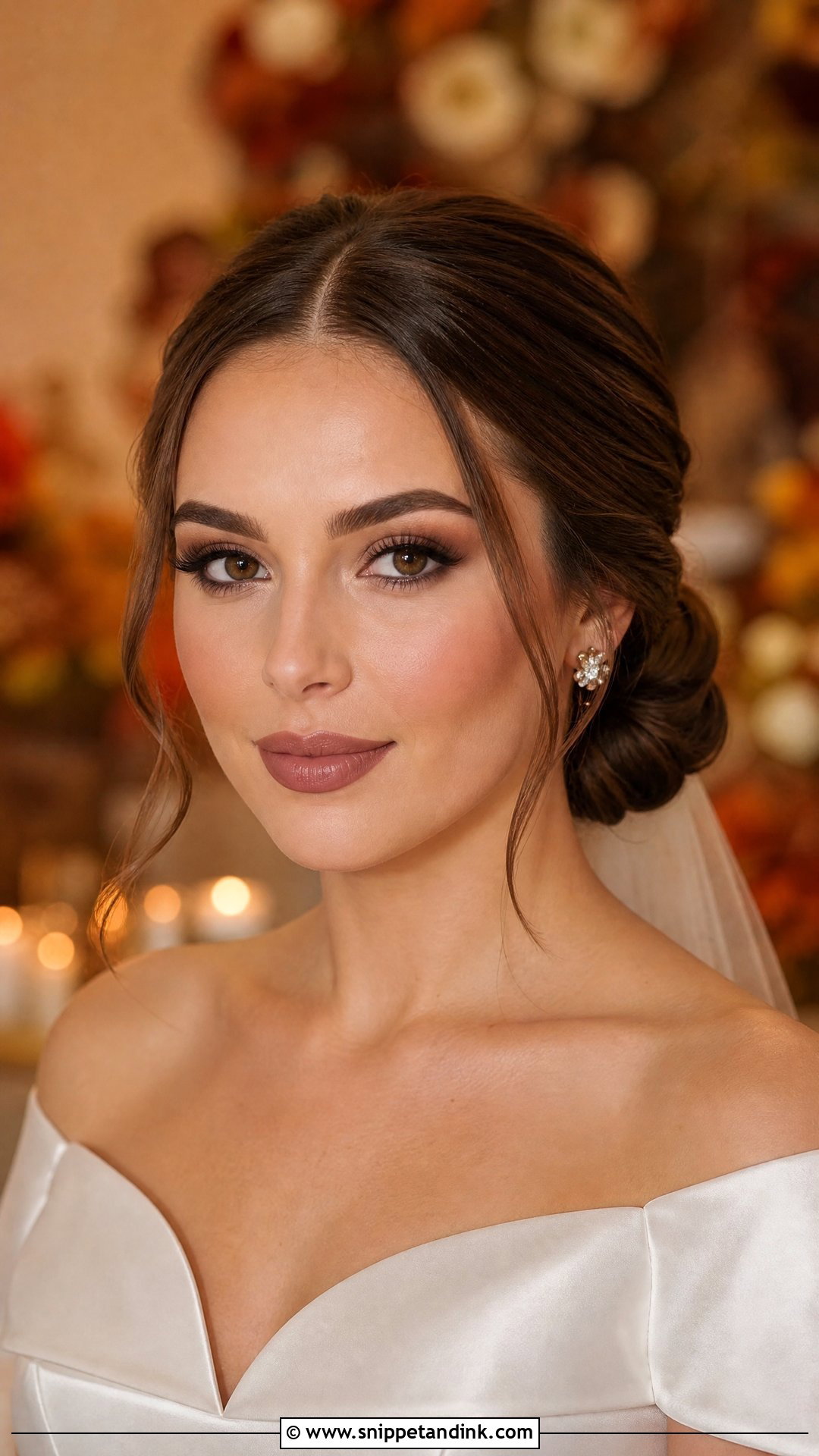 Matte Fall Bridal Makeup - Snippet and Ink - 25 Fall Wedding Makeup for Bride Ideas
