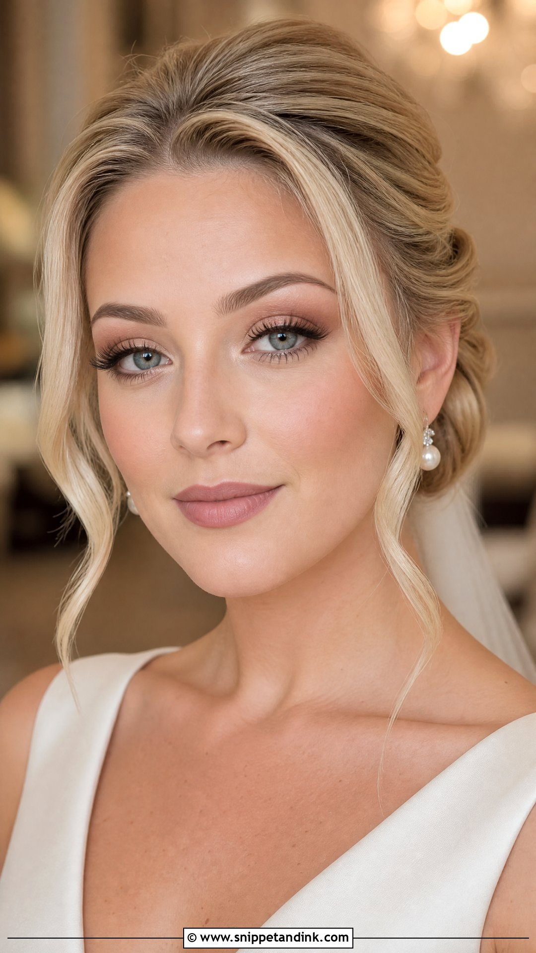 Matte Glam Bridal Makeup For Blue Eyes - Snippet and Ink - 20 Bridal Glam Makeup for Blue Eyes