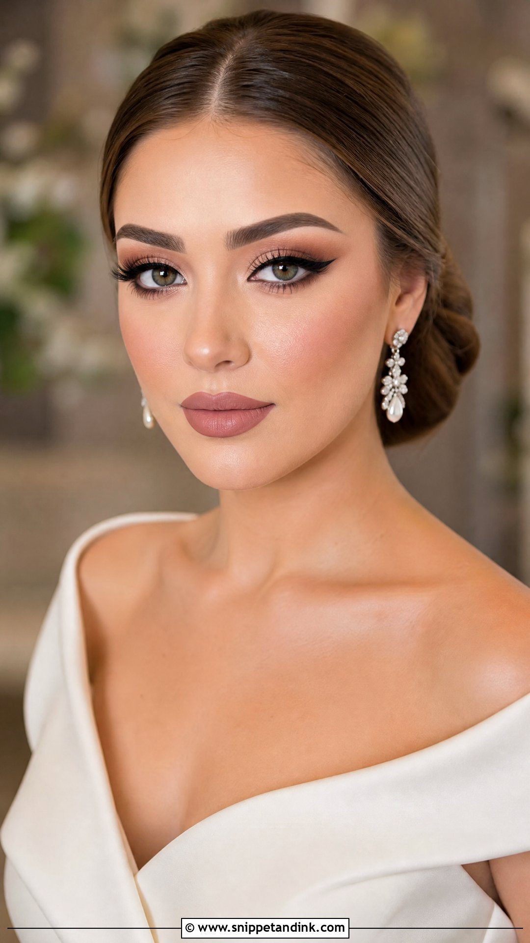 Matte Glam Bridal Makeup For Brown Eyes - Snippet and Ink - 20 Glam Bride Makeup for Brown Eyes