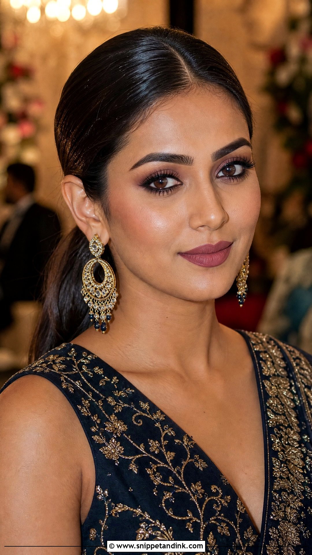 Matte Glam Indian Wedding Makeup - Snippet and Ink - 25 Party Makeup for Indian Wedding Ideas