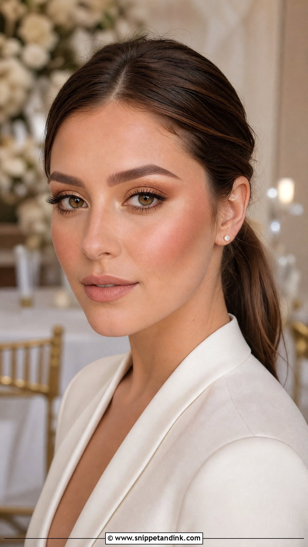 Matte Gold Wedding Makeup - Snippet and Ink - 20 Gold Wedding Makeup Ideas