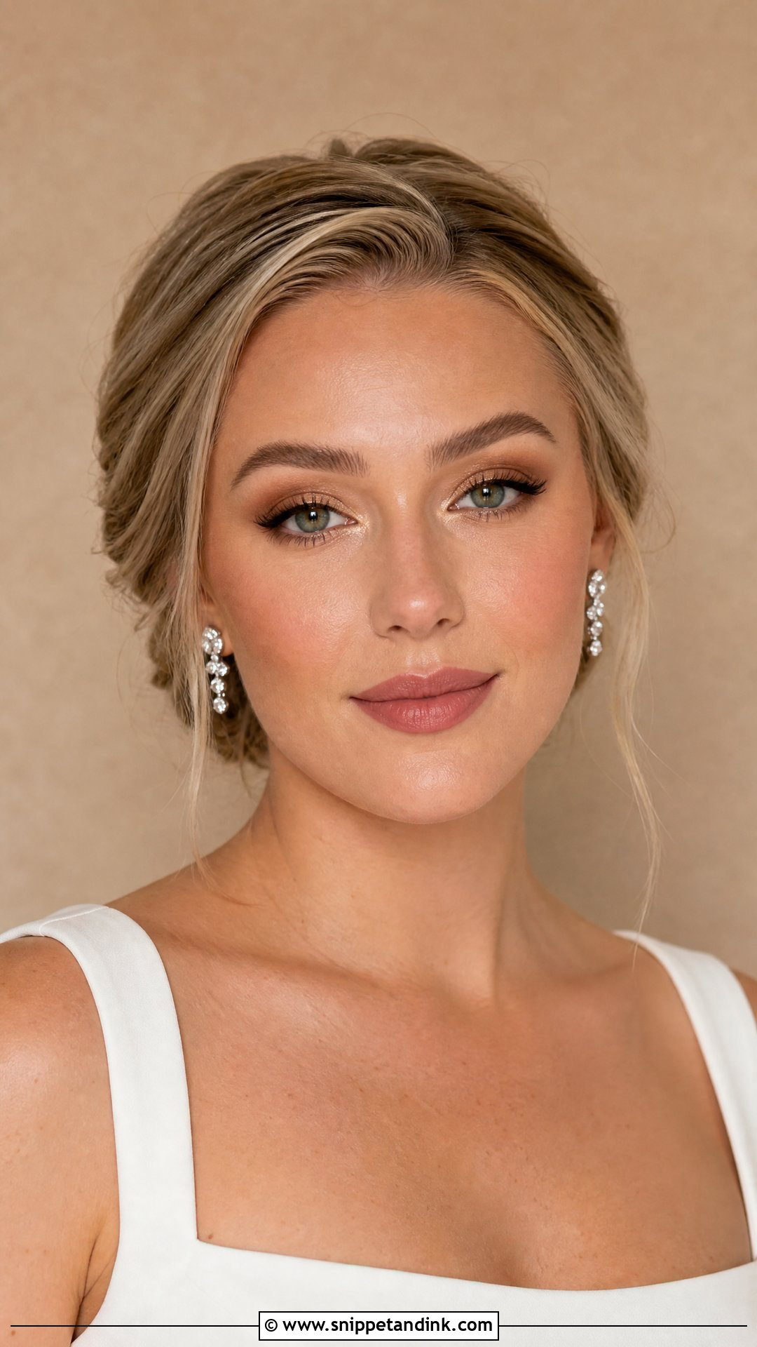 Matte Golden Bridal Makeup - Snippet and Ink - 20 Golden Bridal Makeup Ideas