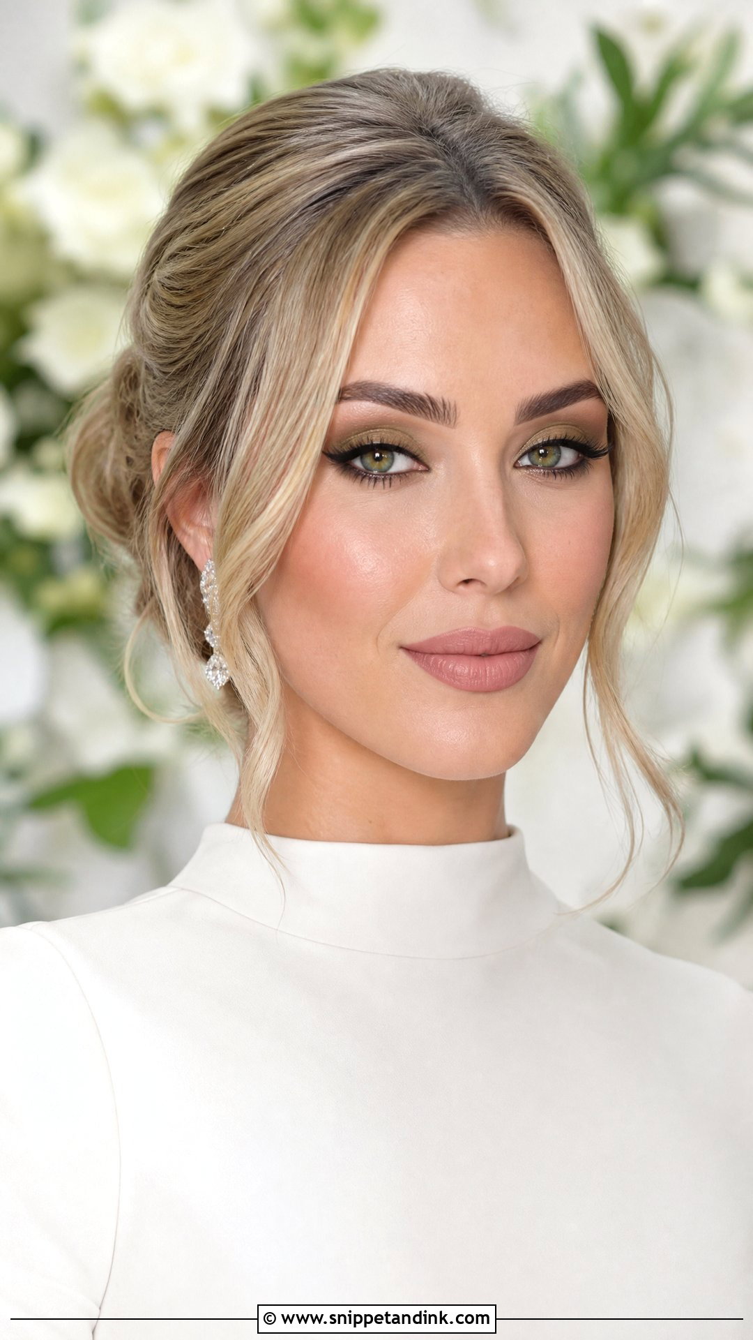 Matte Green Bridal Makeup - Snippet and Ink - 20 Green Bridal Makeup Ideas