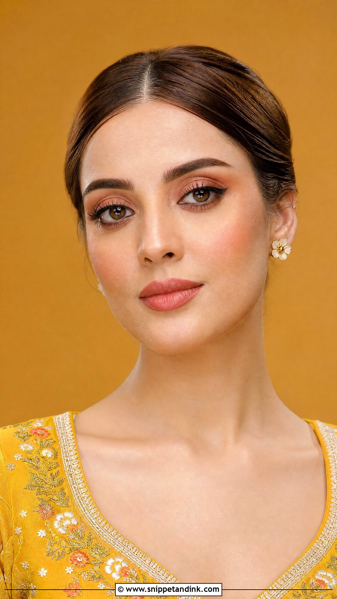 Matte Haldi Bridal Makeup - Snippet and Ink - 25 Haldi Bridal Look Ideas