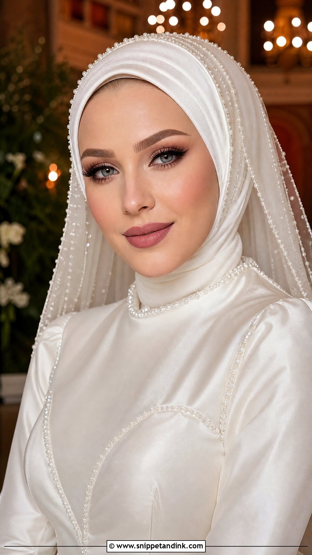 Matte Hijab Wedding Makeup - Snippet and Ink - 20 Hijab Wedding Makeup Look Ideas