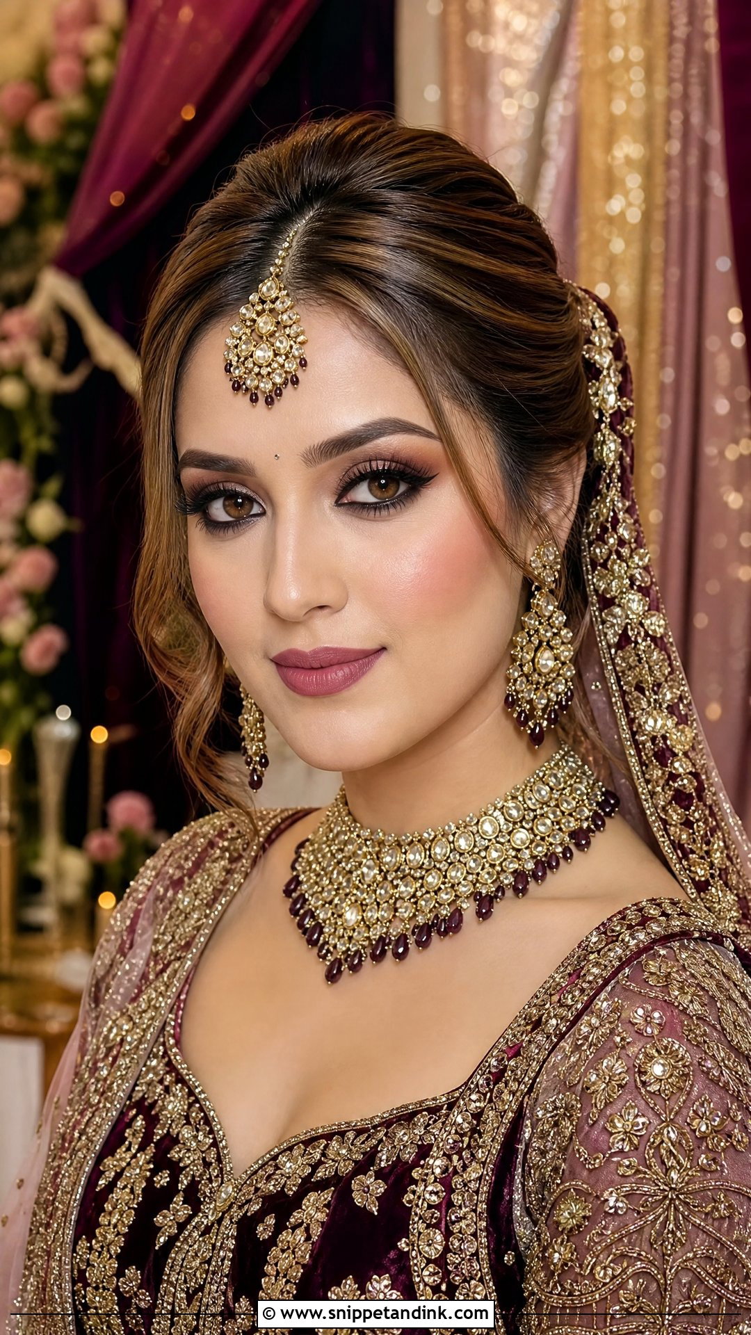 Matte Hindu Bridal Makeup - Snippet and Ink - 20 Hindu Bridal Makeup Ideas