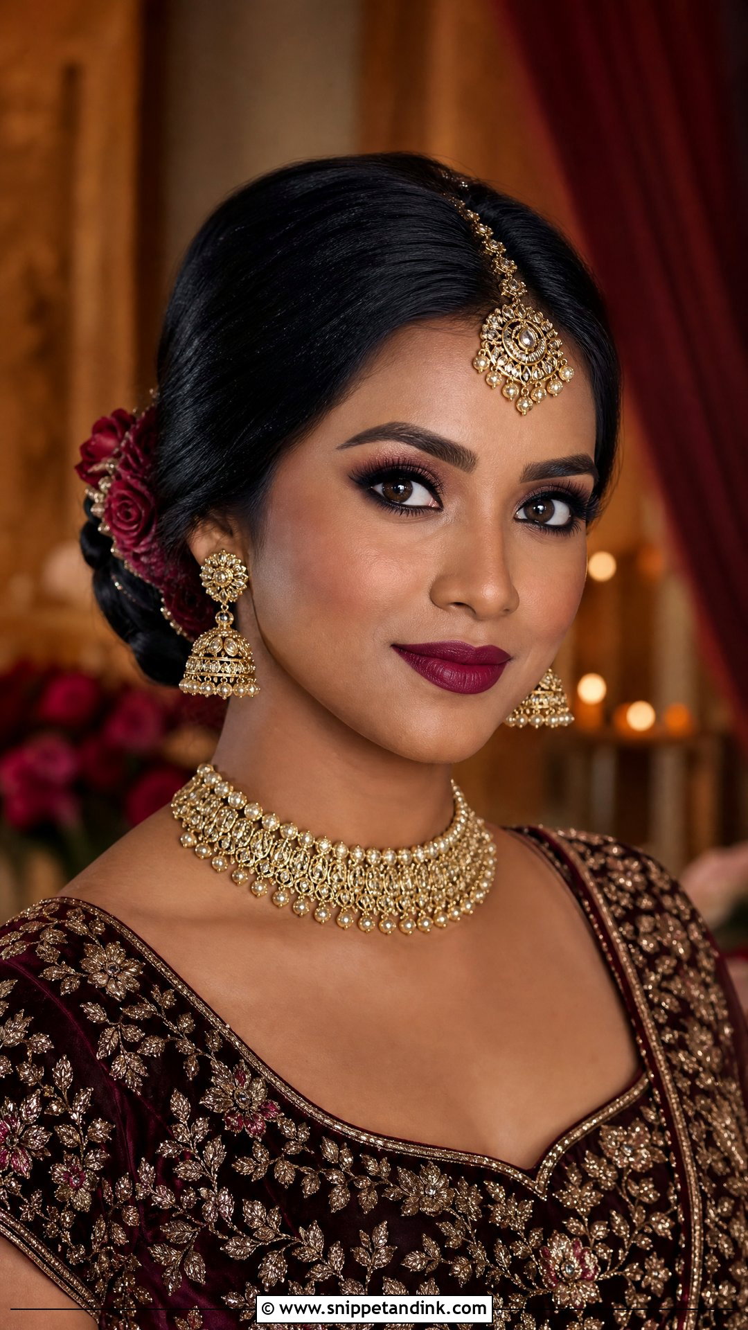 Matte Indian Bridal Makeup - Snippet and Ink - 30 Indian Bridal Makeup Ideas