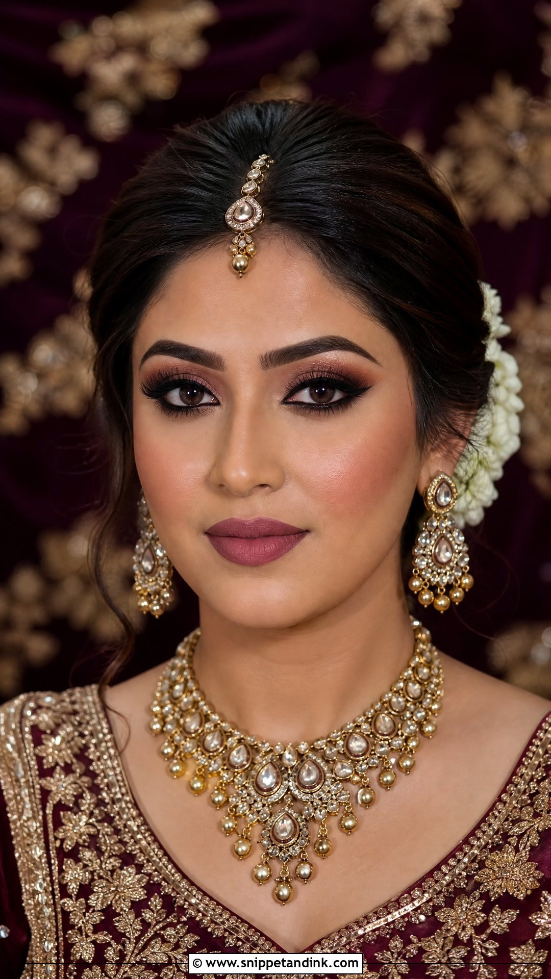 Matte Indian Bridal Makeup - Snippet and Ink - 20 Indian Wedding Bride Makeup Looks