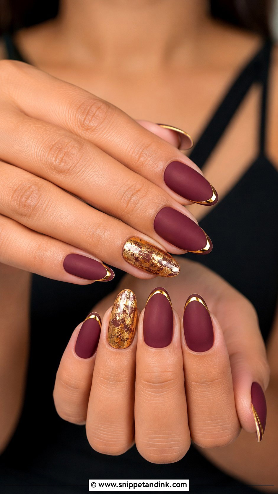 Matte Maroon Bridal Nails For Indian Wedding - Snippet and Ink - 30 Bridal Nails Wedding Indian