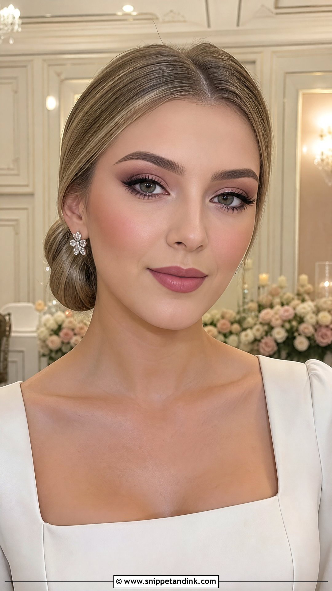 Matte Mauve Bridal Makeup - Snippet and Ink - 20 Mauve Bridal Makeup Ideas