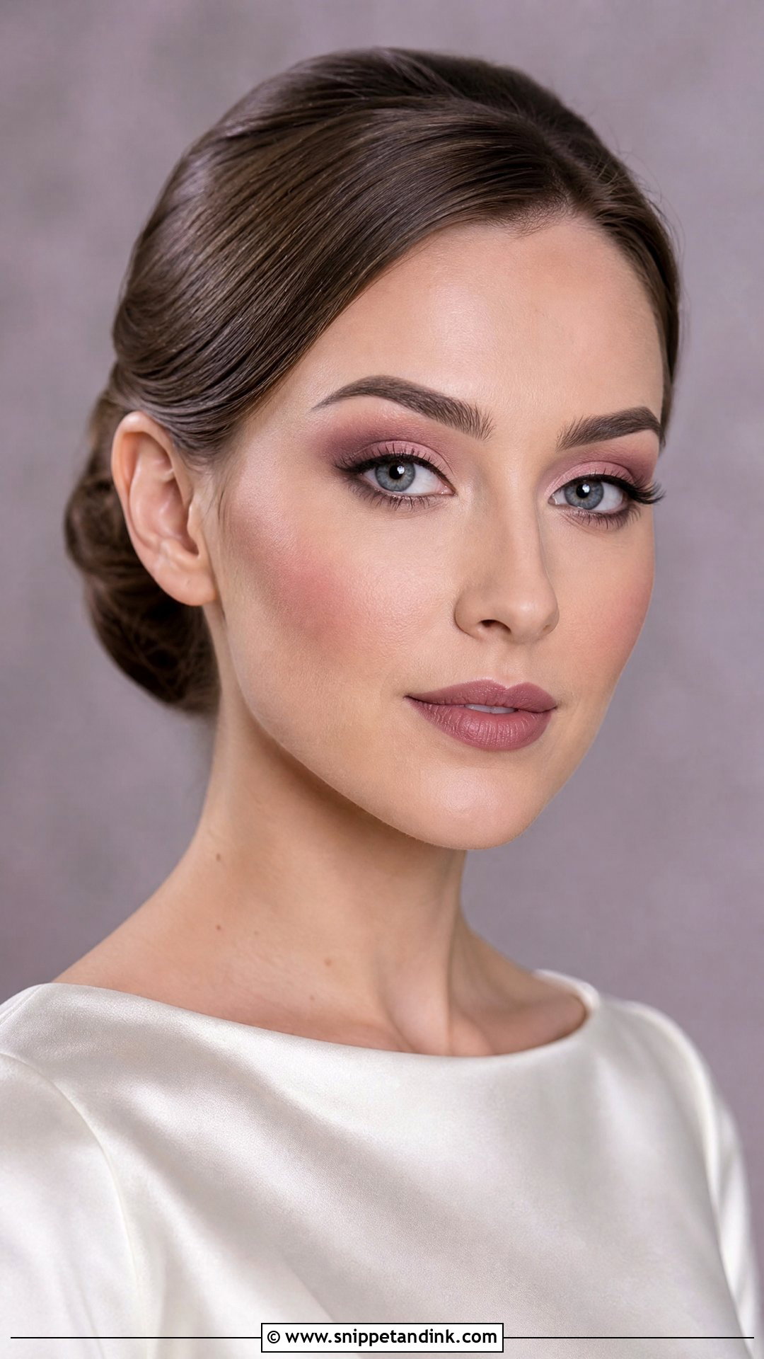 Matte Mauve Bridal Makeup - Snippet and Ink - 20 Matte Bridal Makeup Ideas