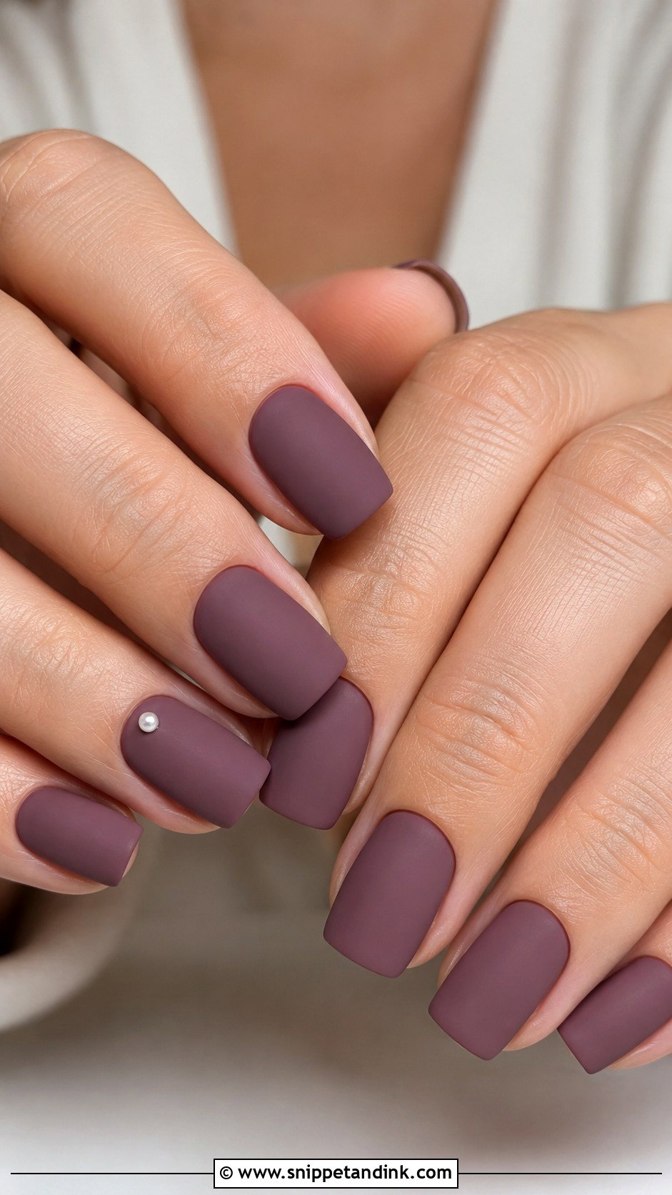 Matte Mauve October Wedding Nails - Snippet and Ink - 20 October Wedding Nails