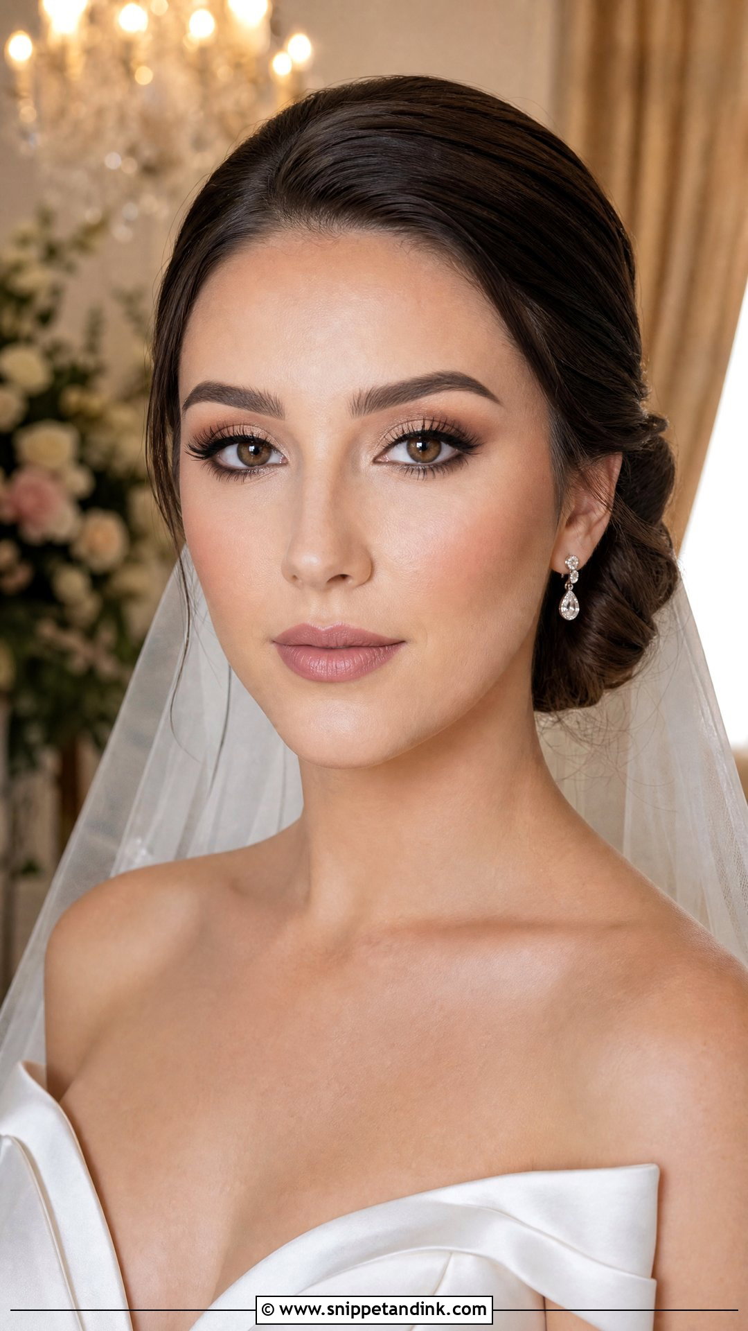 Matte Natural Bridal Makeup For Brown Eyes - Snippet and Ink - 20 Natural Glam Bridal Makeup for Brown Eyes
