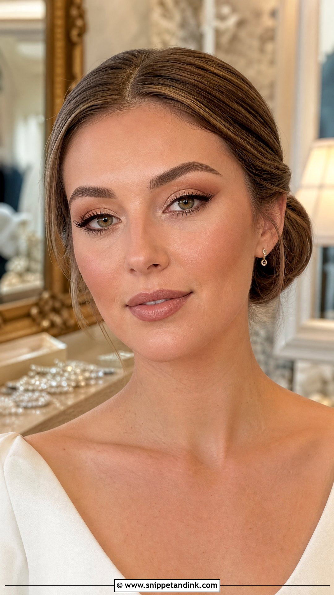 Matte Natural Glam Wedding Makeup - Snippet and Ink - 25 Natural Glam Wedding Make Up Ideas