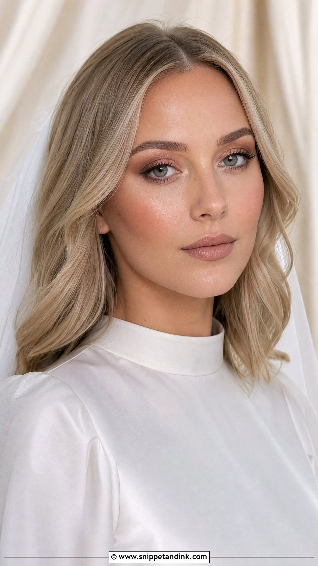 Matte Neutral Bridal Eye Makeup - Snippet and Ink - 20 Wedding Eye Makeup for Bride Ideas