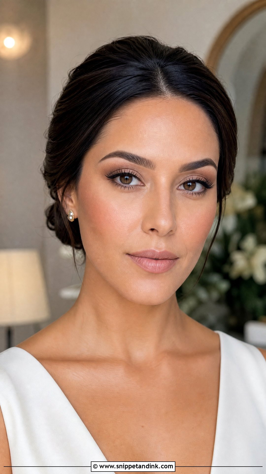 Matte Neutral Bridal Makeup For Brown Eyes - Snippet and Ink - 35 Elegant Bridal Makeup for Brown Eyes