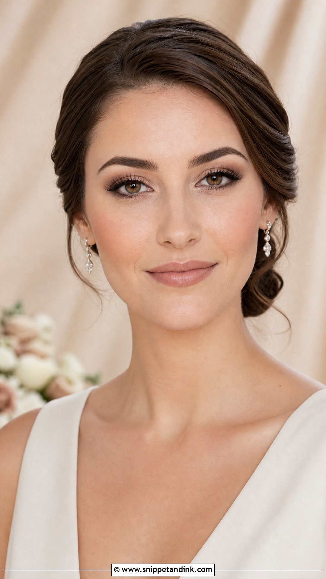 Matte Neutral Bridal Makeup For Brown Eyes Brunettes - Snippet and Ink - 25 Bridal Makeup for Brown Eyes Brunettes