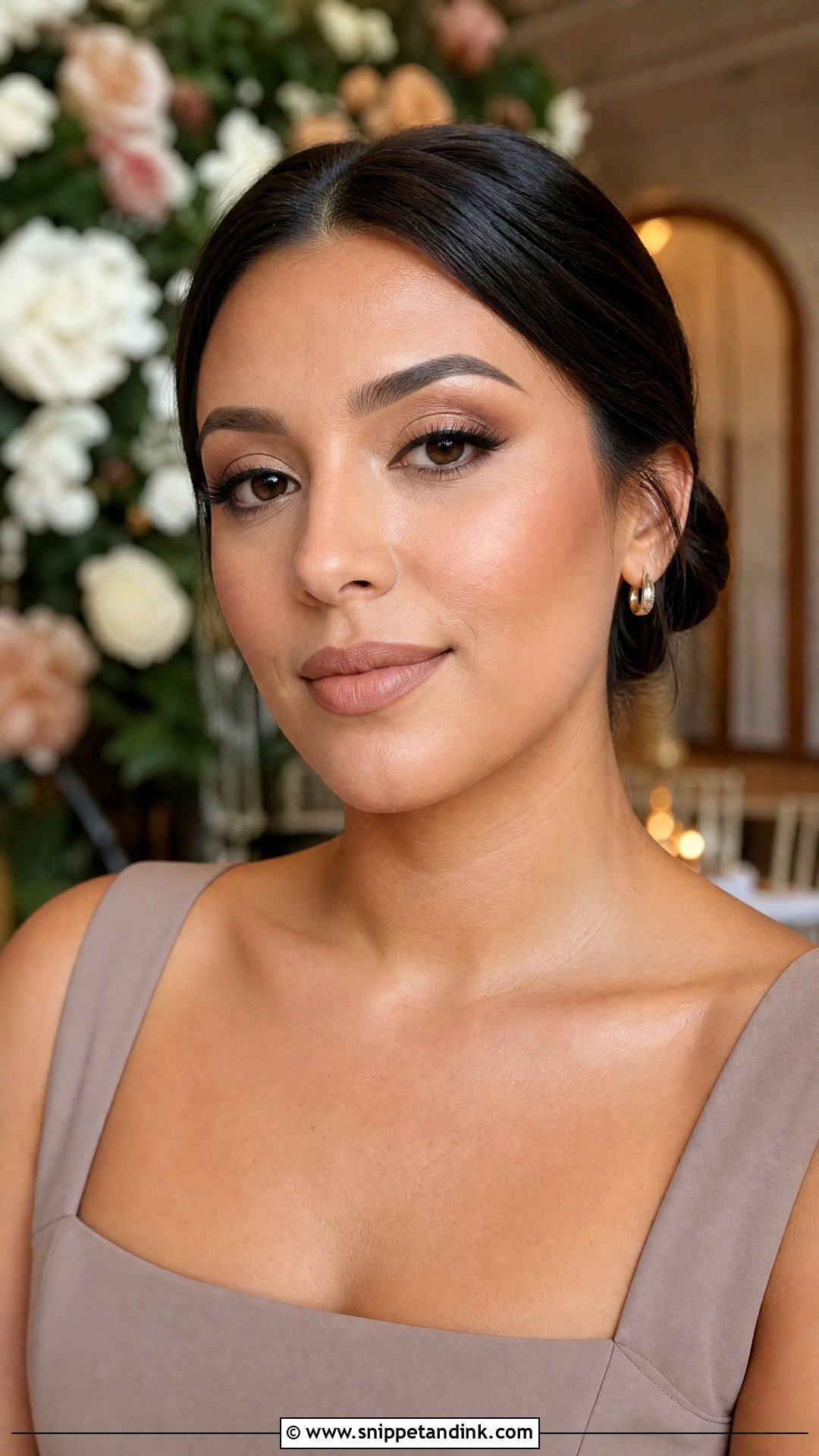 Matte Neutral Bridesmaid Makeup For Brown Eyes - Snippet and Ink - 35 Bridesmaid Makeup for Brown Eyes