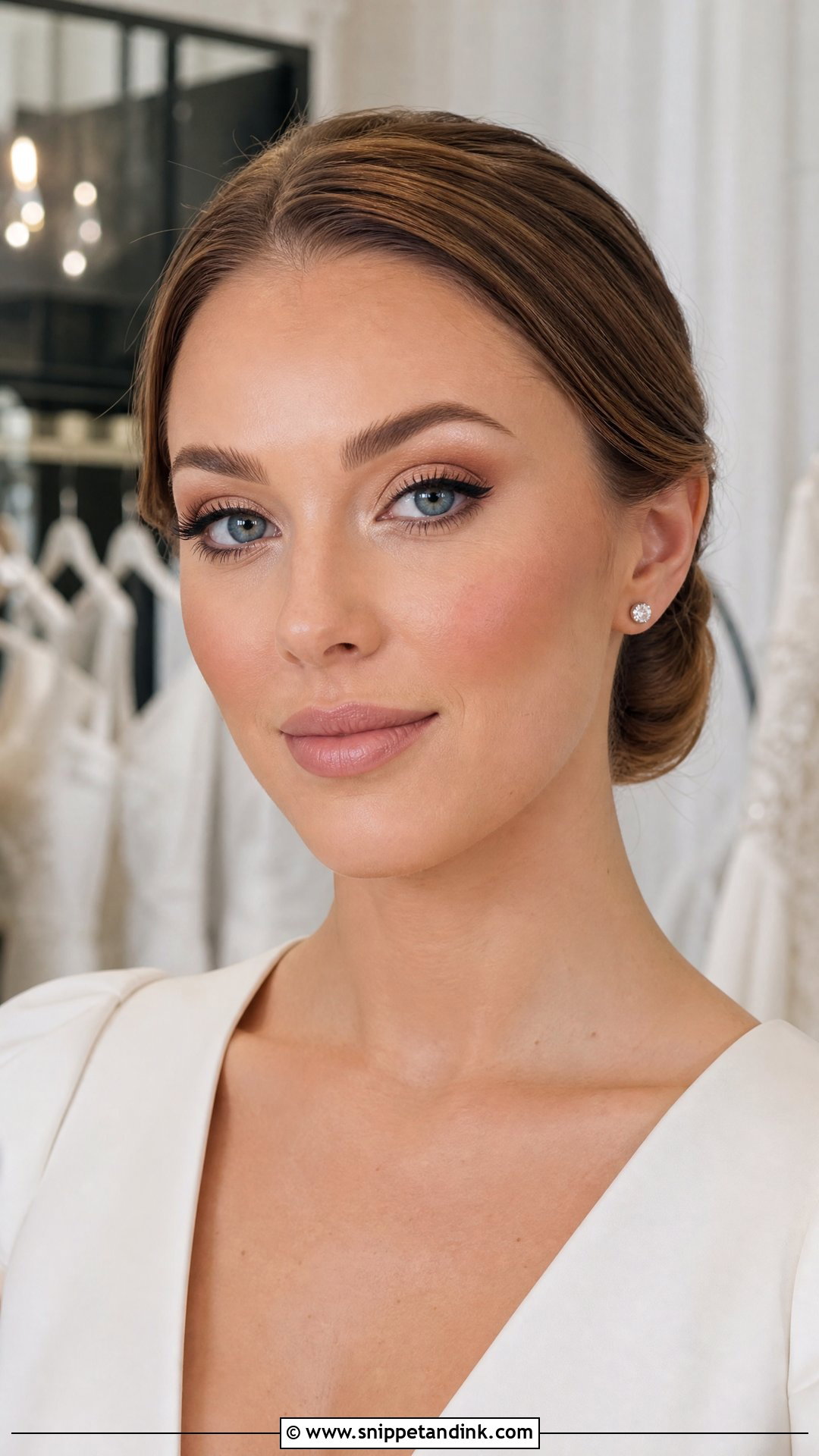 Matte Neutral Wedding Makeup For Blue Eyes - Snippet and Ink - 20 Neutral Wedding Makeup for Blue Eyes