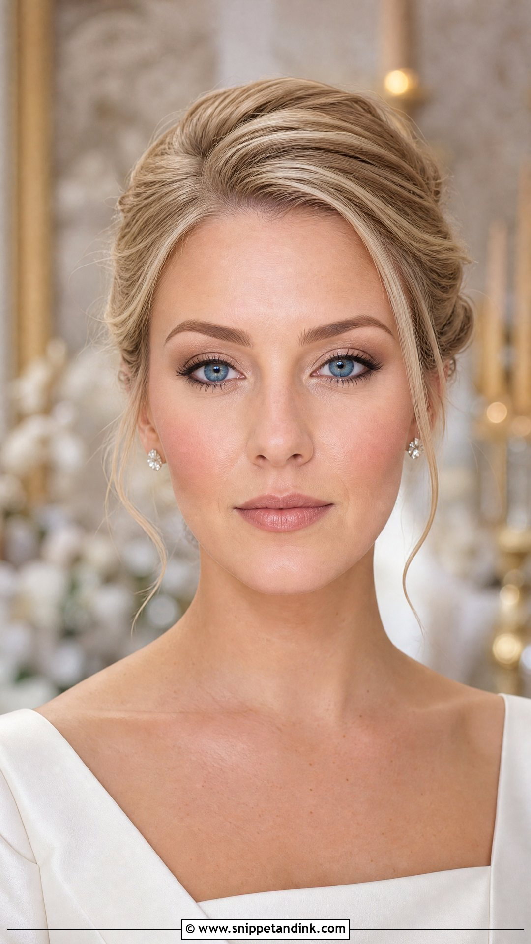 Matte Neutral Winter Wedding Makeup For Blue Eyes - Snippet and Ink - 20 Winter Wedding Makeup for Blue Eyes