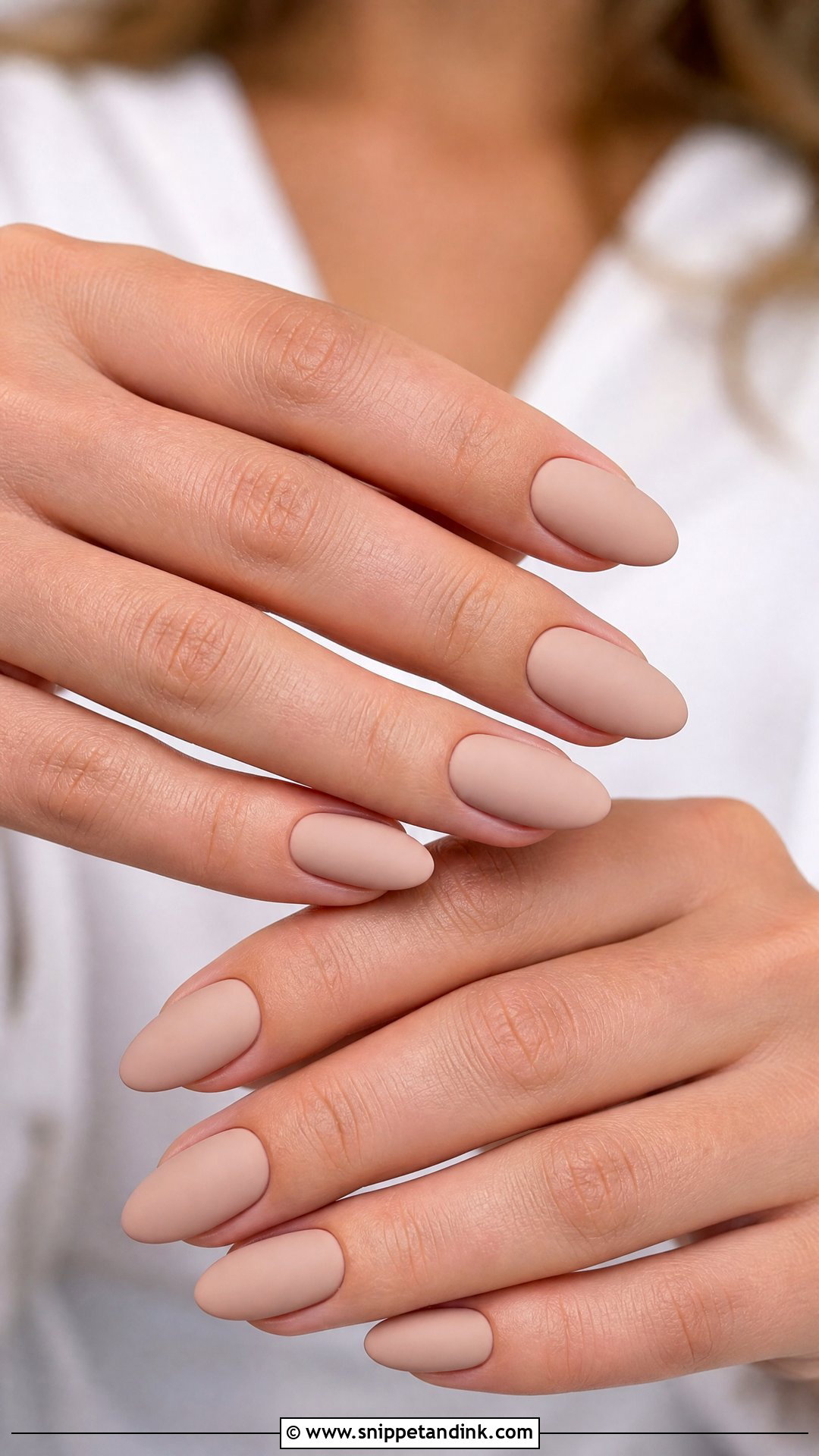 Matte Nude Almond Wedding Nails - Snippet and Ink - 25 Almond Wedding Nails for Bride