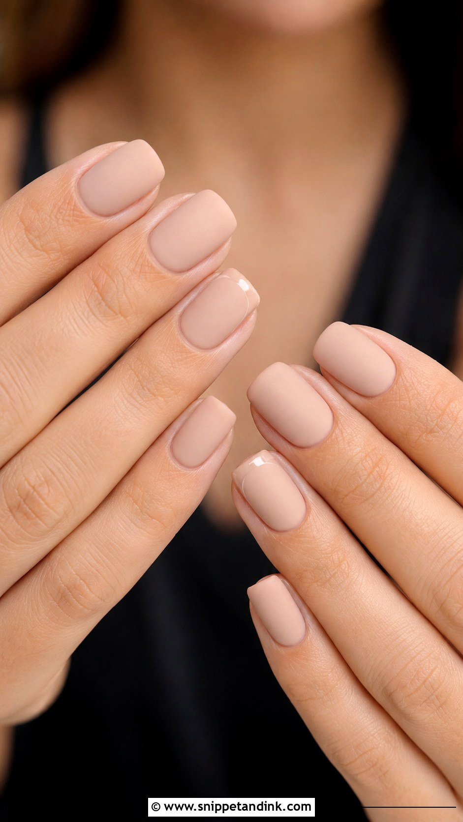 Matte Nude Bridal Nails - Snippet and Ink - 20 Simple Bridal Nails Designs