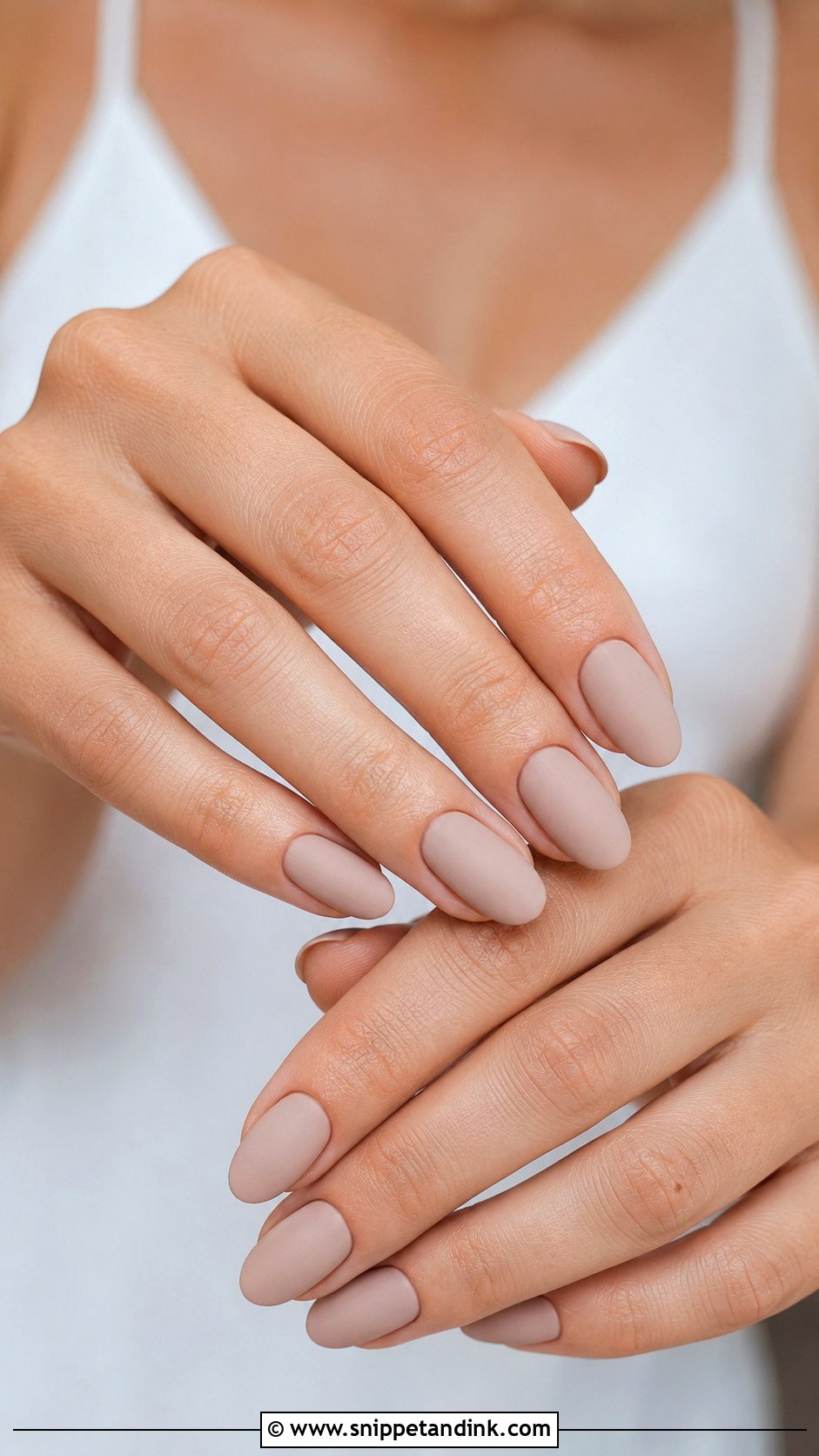 Matte Nude Bridal Nails - Snippet and Ink - 30 Bridal Nail Designs